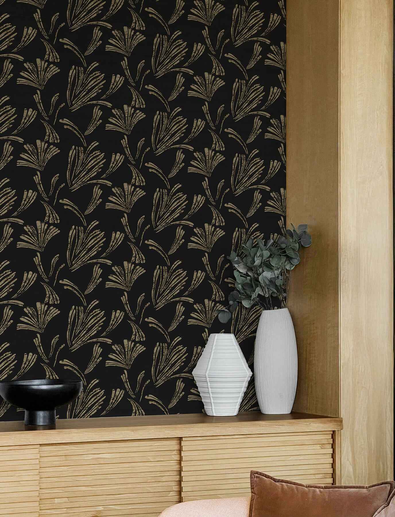Ermine Black Abstract Wallpaper - York Wallcoverings - 4198-83473 - York Wallcoverings Wallpaper