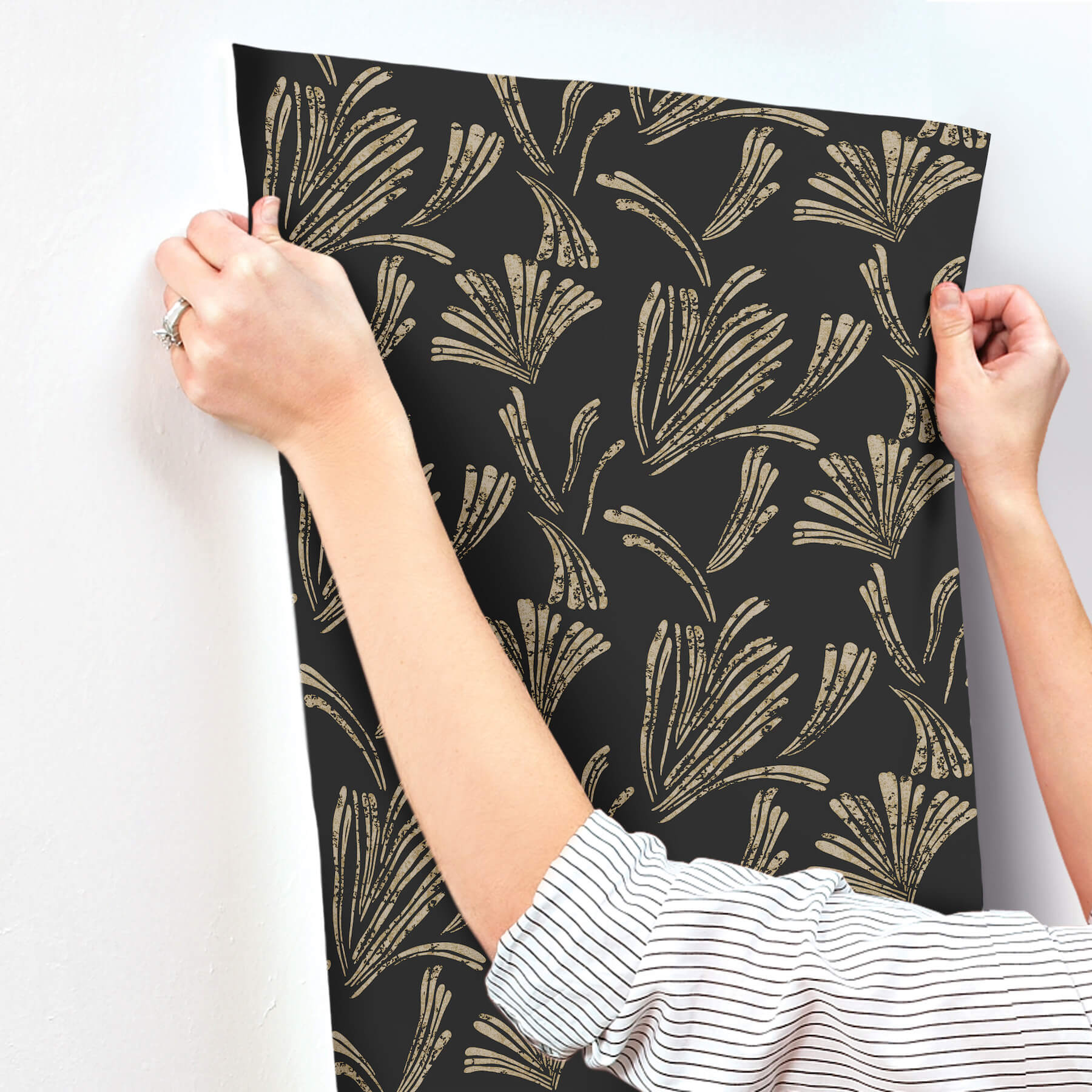 ermine-black-abstract-wallpaper-york-wallcoverings-4198-83473 - York Wallcoverings Wallpaper