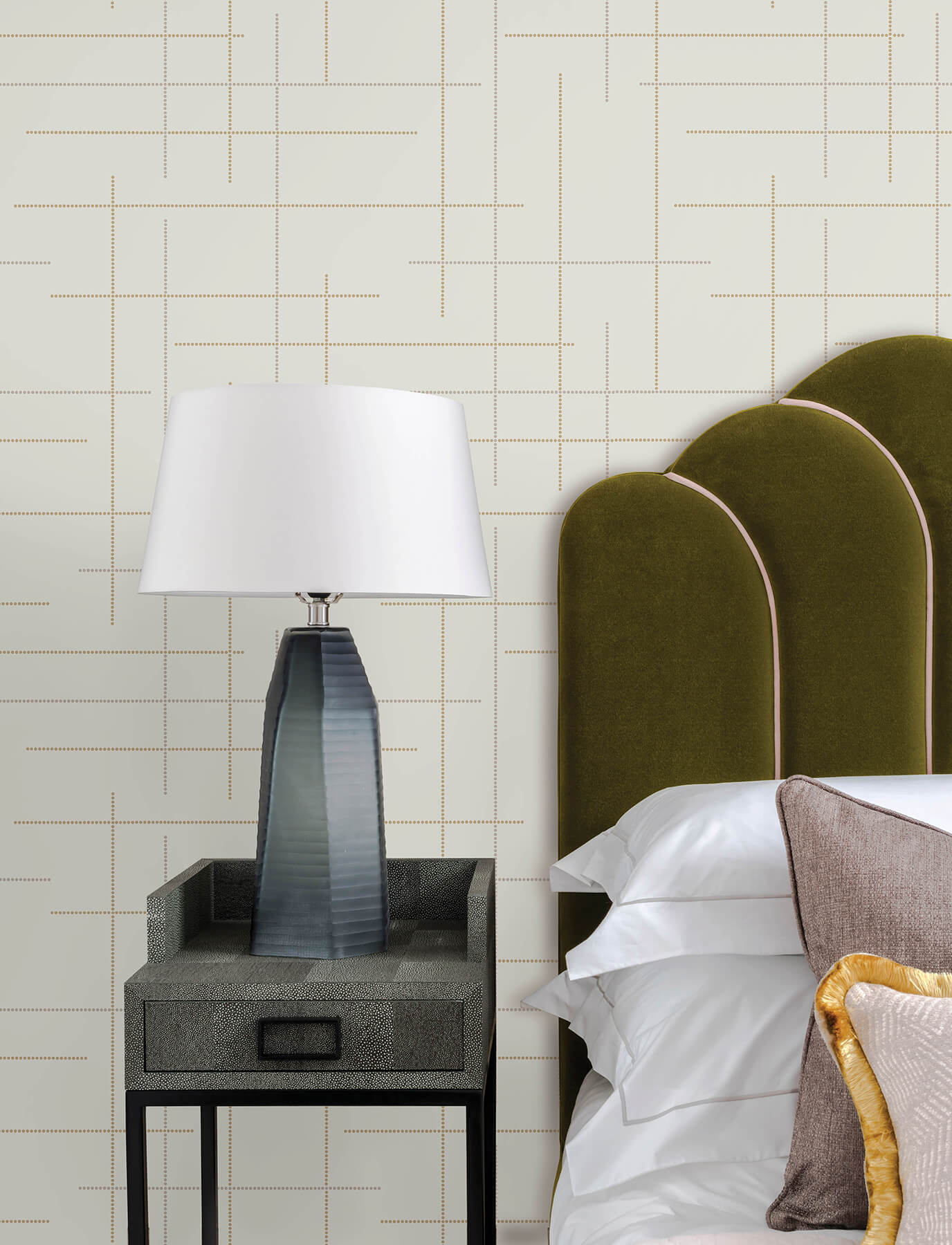 wylie-metallic-dotted-gridlines-wallpaper-york-wallcoverings-4198-83475 - York Wallcoverings Wallpaper
