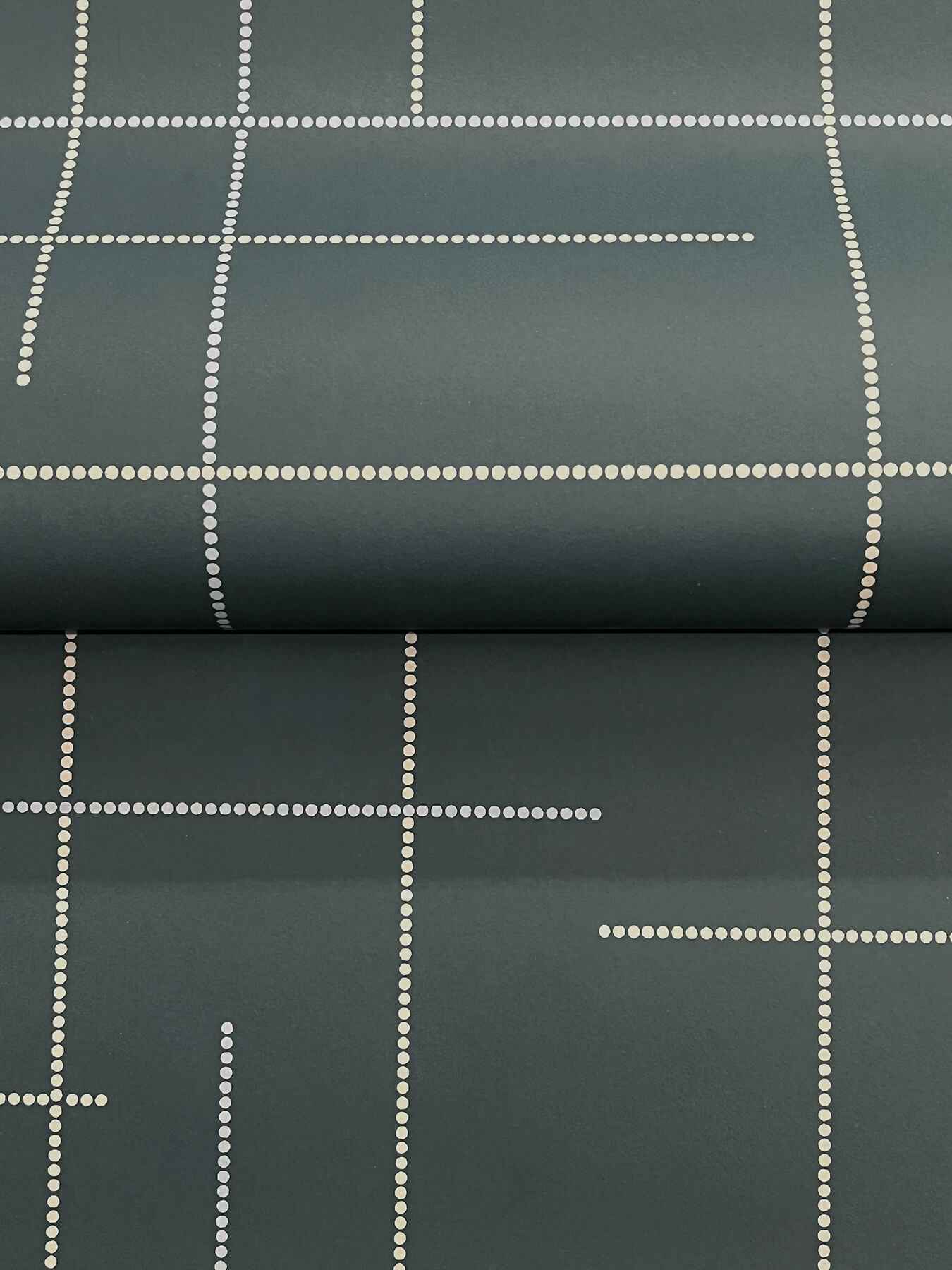 Wylie Teal Dotted Gridlines Wallpaper - York Wallcoverings - 4198-83478 - York Wallcoverings Wallpaper