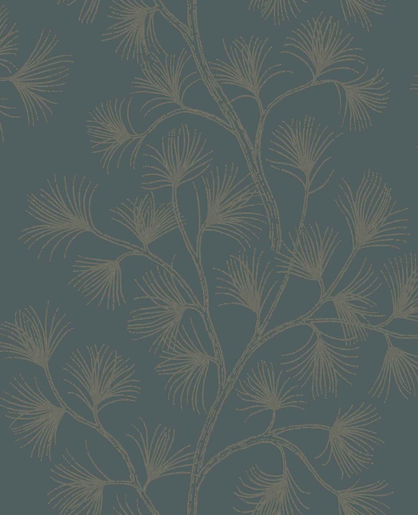 Kismine Slate Botanical Trail Wallpaper - York Wallcoverings - 4198-83479 - York Wallcoverings Wallpaper