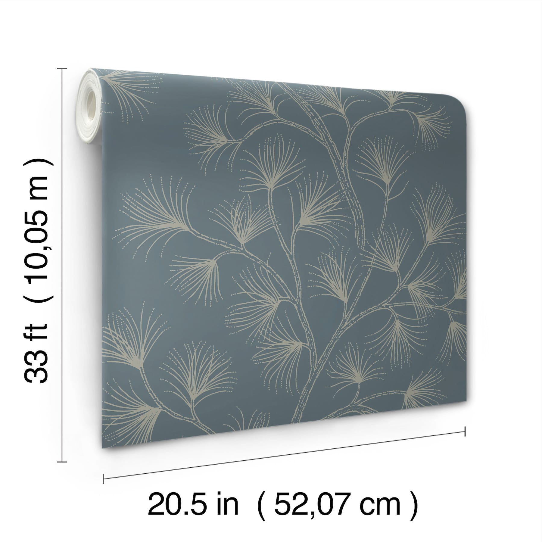 kismine-slate-botanical-trail-wallpaper-york-wallcoverings-4198-83479 - York Wallpaper Wallpaper