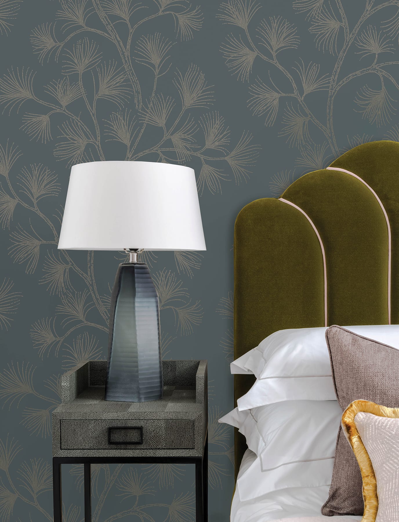 kismine-slate-botanical-trail-wallpaper-york-wallcoverings-4198-83479 - York Wallpaper Wallpaper