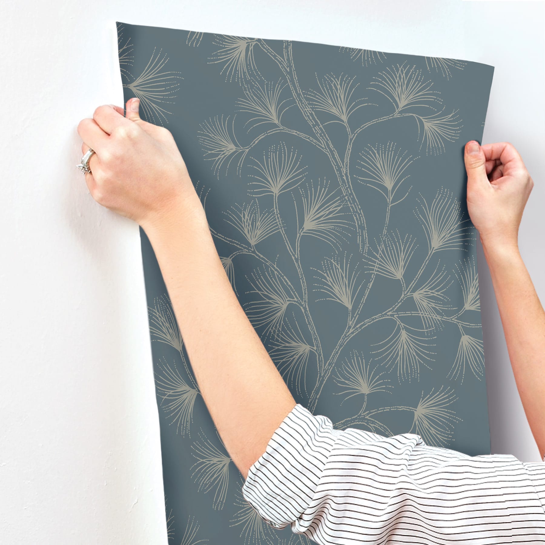 kismine-slate-botanical-trail-wallpaper-york-wallcoverings-4198-83479 - York Wallpaper Wallpaper