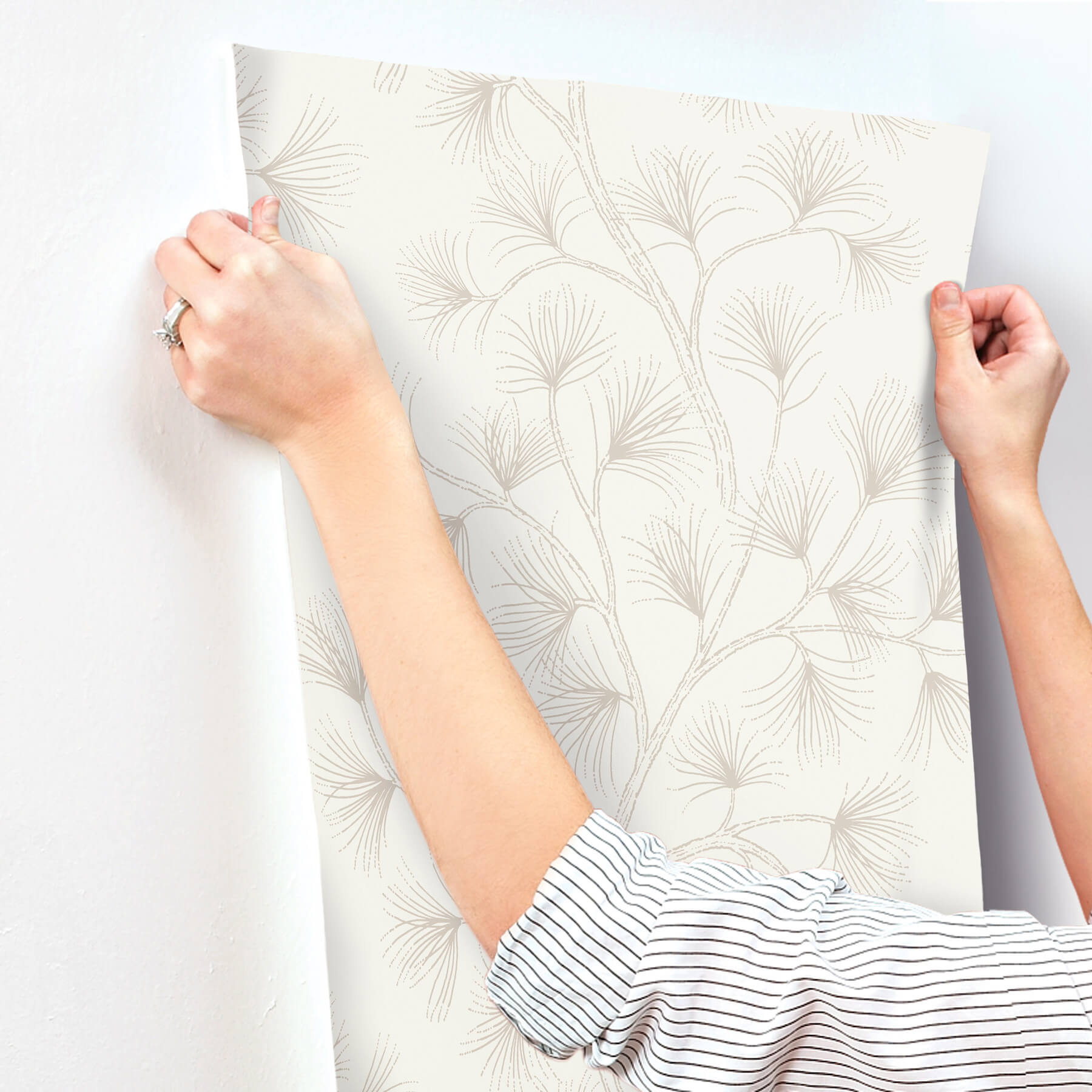 kismine-beige-botanical-trail-wallpaper-york-wallcoverings-4198-83480 - York Wallcoverings Wallpaper