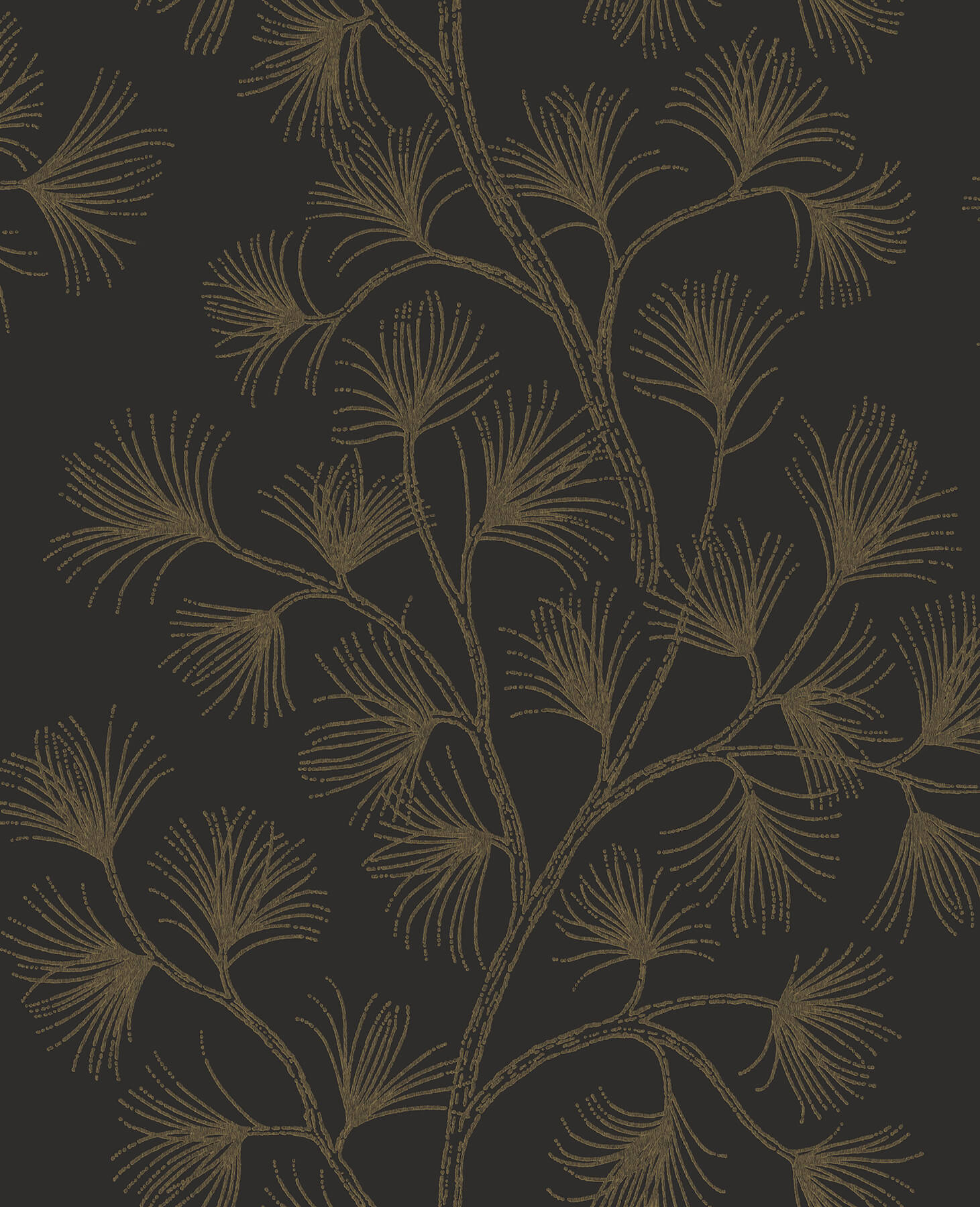 kismine-black-botanical-trail-wallpaper-york-wallcoverings-4198-83481 - York Wallcoverings Wallpaper