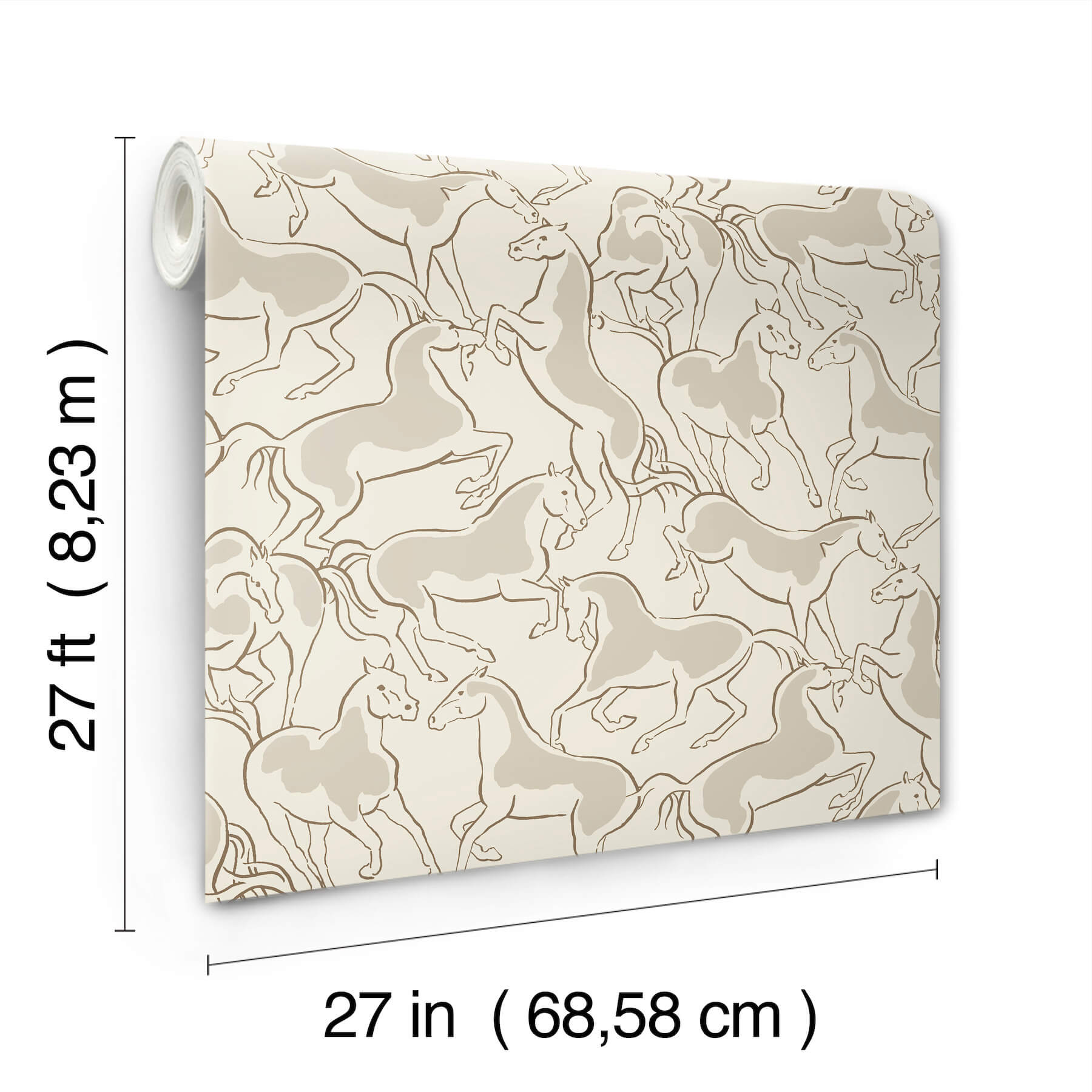 dressage-beige-stallions-wallpaper-york-wallcoverings-4211-83503 - York Wallcoverings Wallpaper