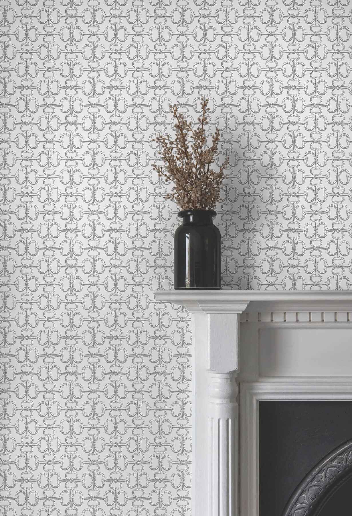 Polo White Horse Bits Wallpaper - York Wallcoverings - 4211-83507 - York Wallcoverings Wallpaper