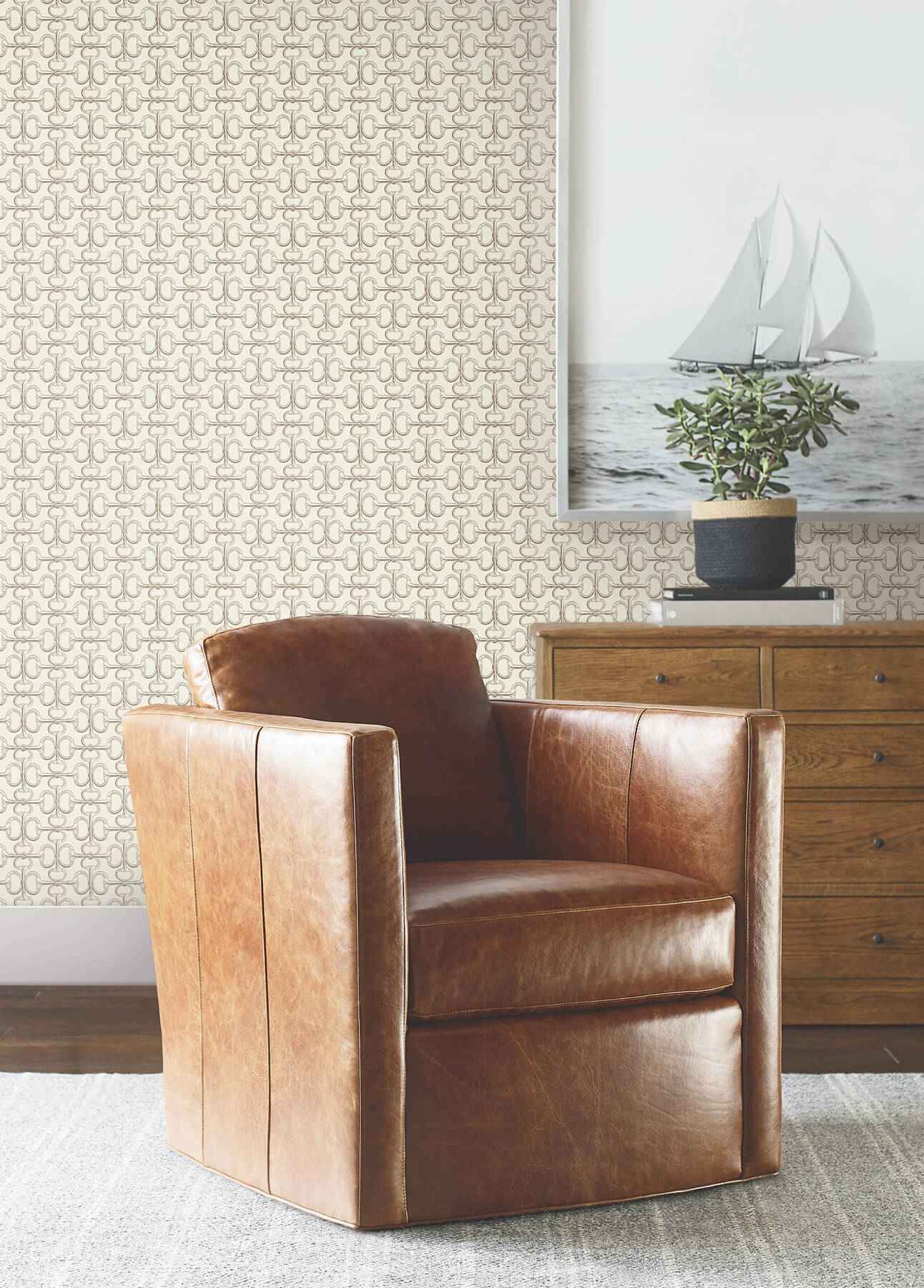 Polo Beige Horse Bits Wallpaper - York Wallcoverings - 4211-83508 - York Wallcoverings Wallpaper