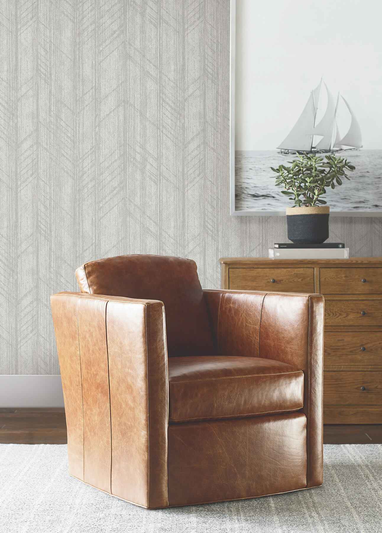 Winthrop Grey Geometric Wallpaper - York Wallcoverings - 4211-83521 - York Wallcoverings Wallpaper