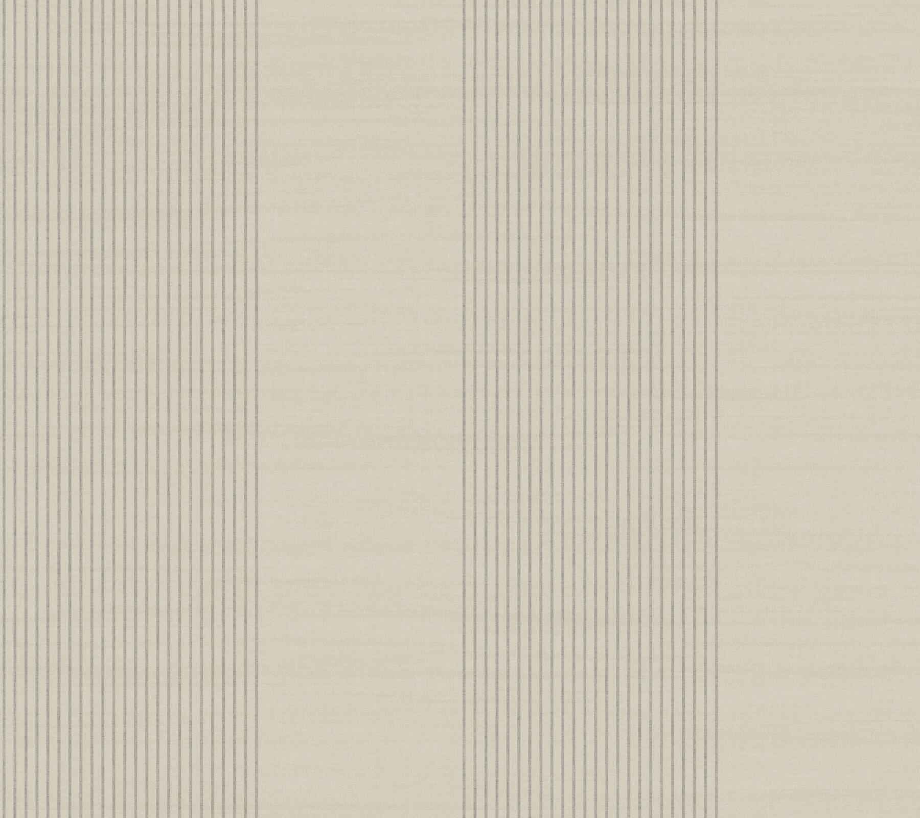 Archer Stripe Taupe Faux Linen Wallpaper - York Wallcoverings - 4211-83525 - York Wallcoverings Wallpaper