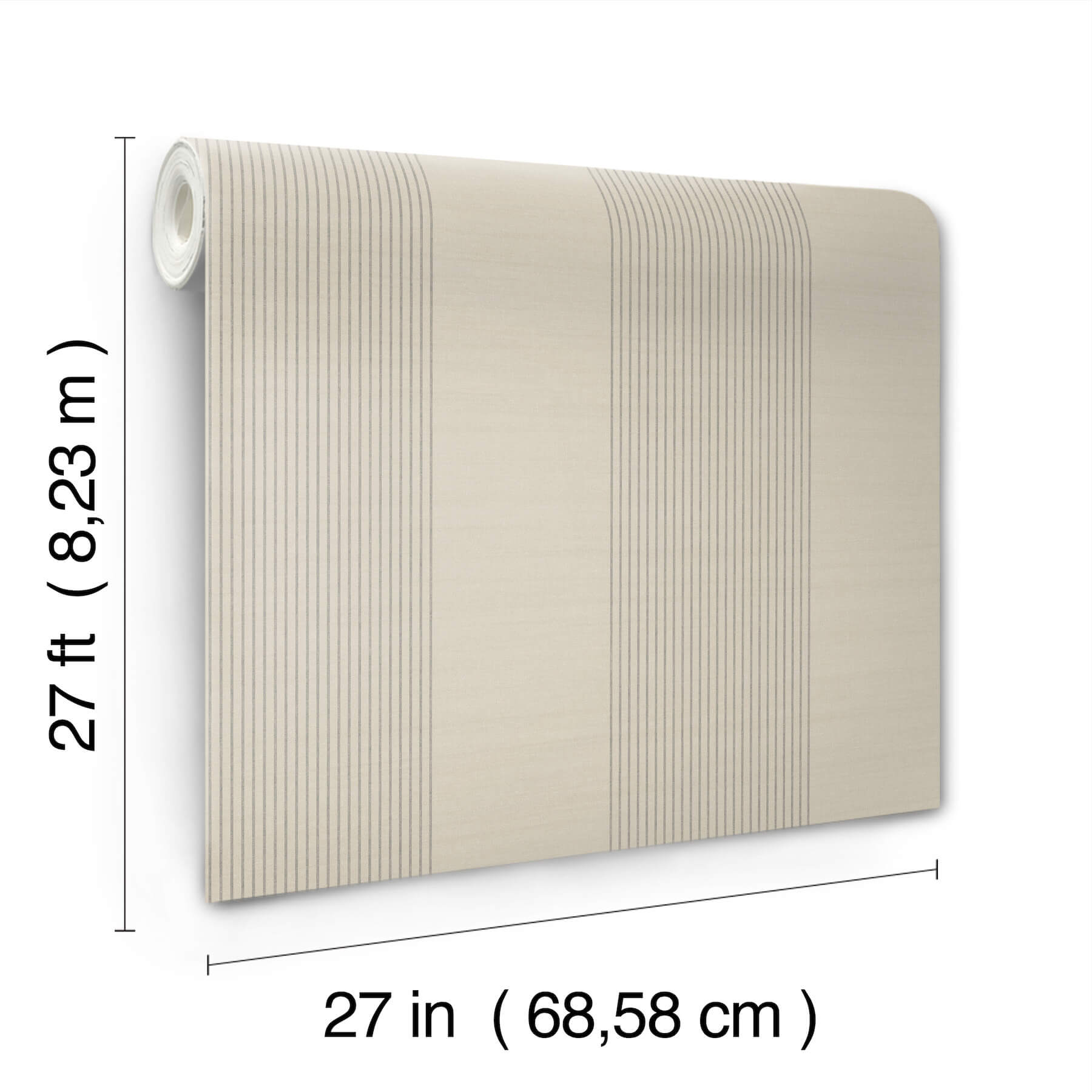 archer-stripe-taupe-faux-linen-wallpaper-york-wallcoverings-4211-83525 - York Wallpaper Wallpaper
