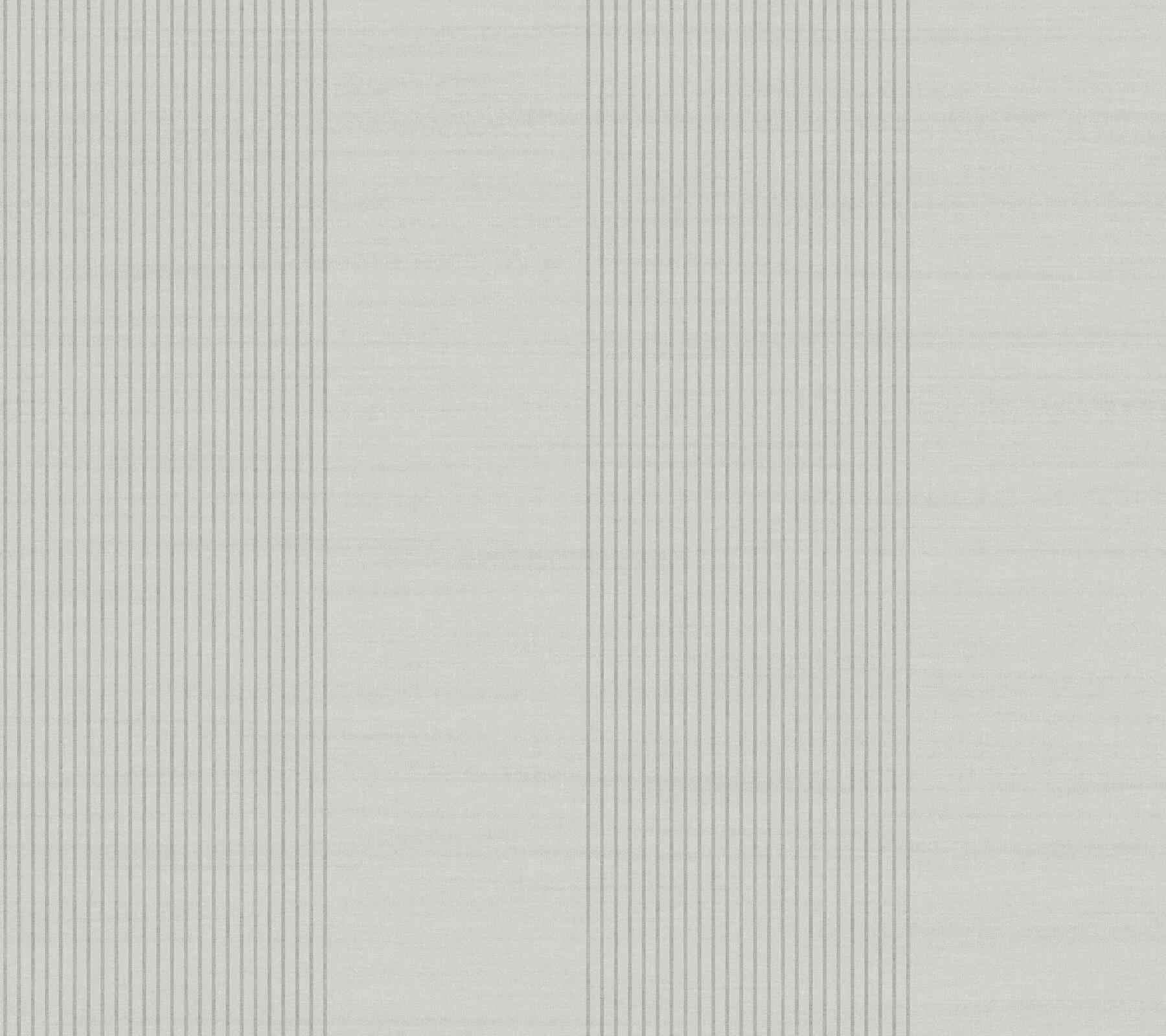 Archer Stripe Grey Faux Linen Wallpaper - York Wallcoverings - 4211-83527