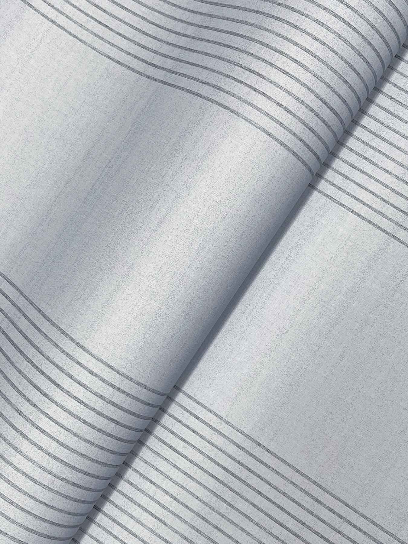 Archer Stripe Blue Faux Linen Wallpaper - York Wallcoverings - 4211-83528 - York Wallcoverings Wallpaper