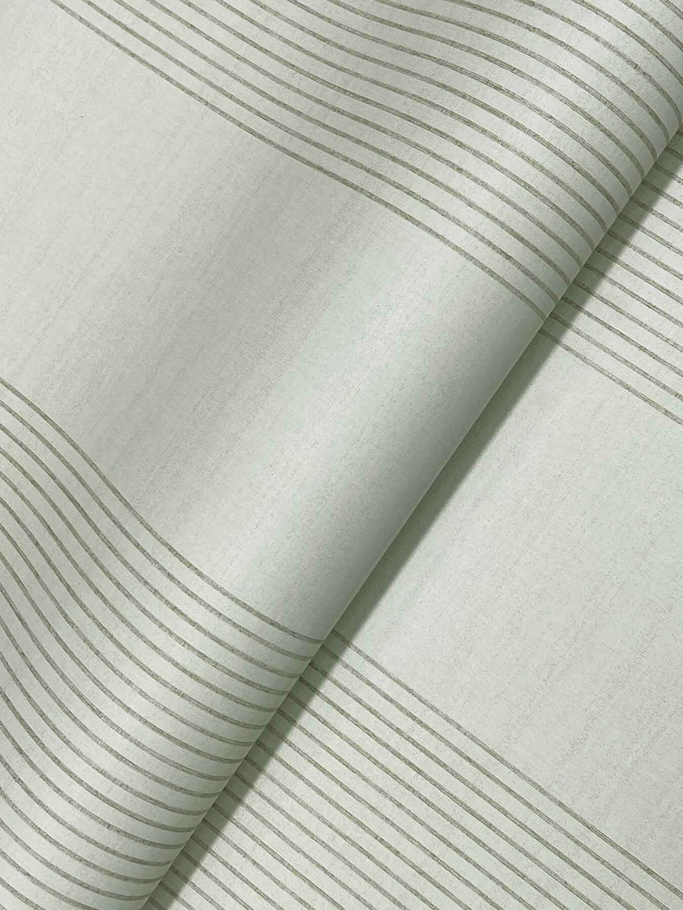 Archer Stripe Sage Faux Linen Wallpaper - York Wallcoverings - 4211-83530 - York Wallcoverings Wallpaper
