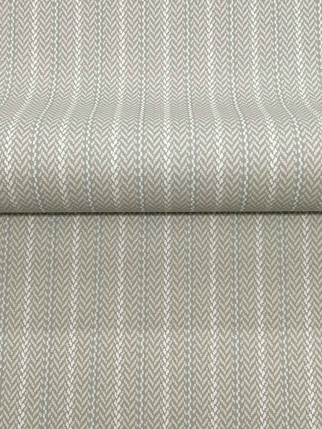 Elkan Stripe Grey Herringbone Wallpaper - York Wallcoverings - 4211-83536 - York Wallcoverings Wallpaper