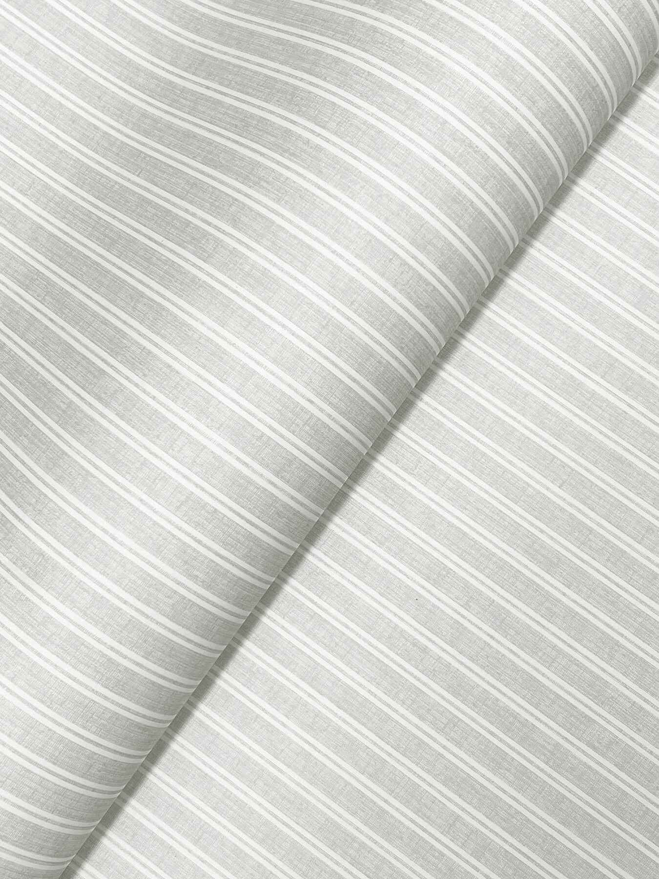 Ticking Stripe Grey Faux Linen Wallpaper - York Wallcoverings - 4211-83541 - York Wallcoverings Wallpaper