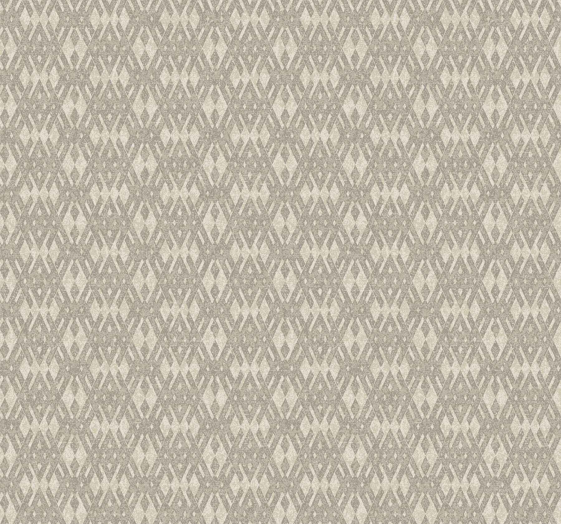 Radcliffe Taupe Diamond Motif Wallpaper - York Wallcoverings - 4211-83547