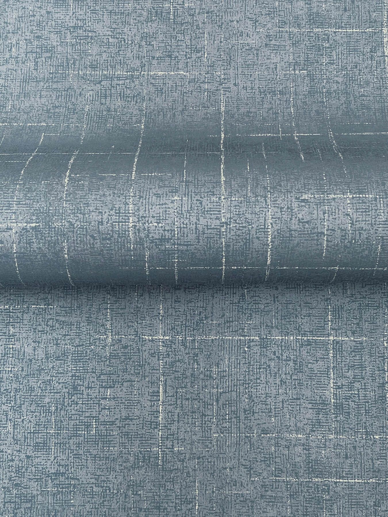 saratoga-blue-faux-linen-wallpaper-york-wallcoverings-4211-83548 - York Wallcoverings Wallpaper