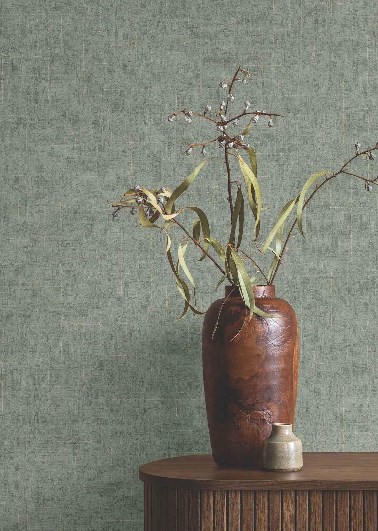 Saratoga Jade Faux Linen Wallpaper - York Wallcoverings - 4211-83549 - York Wallcoverings Wallpaper