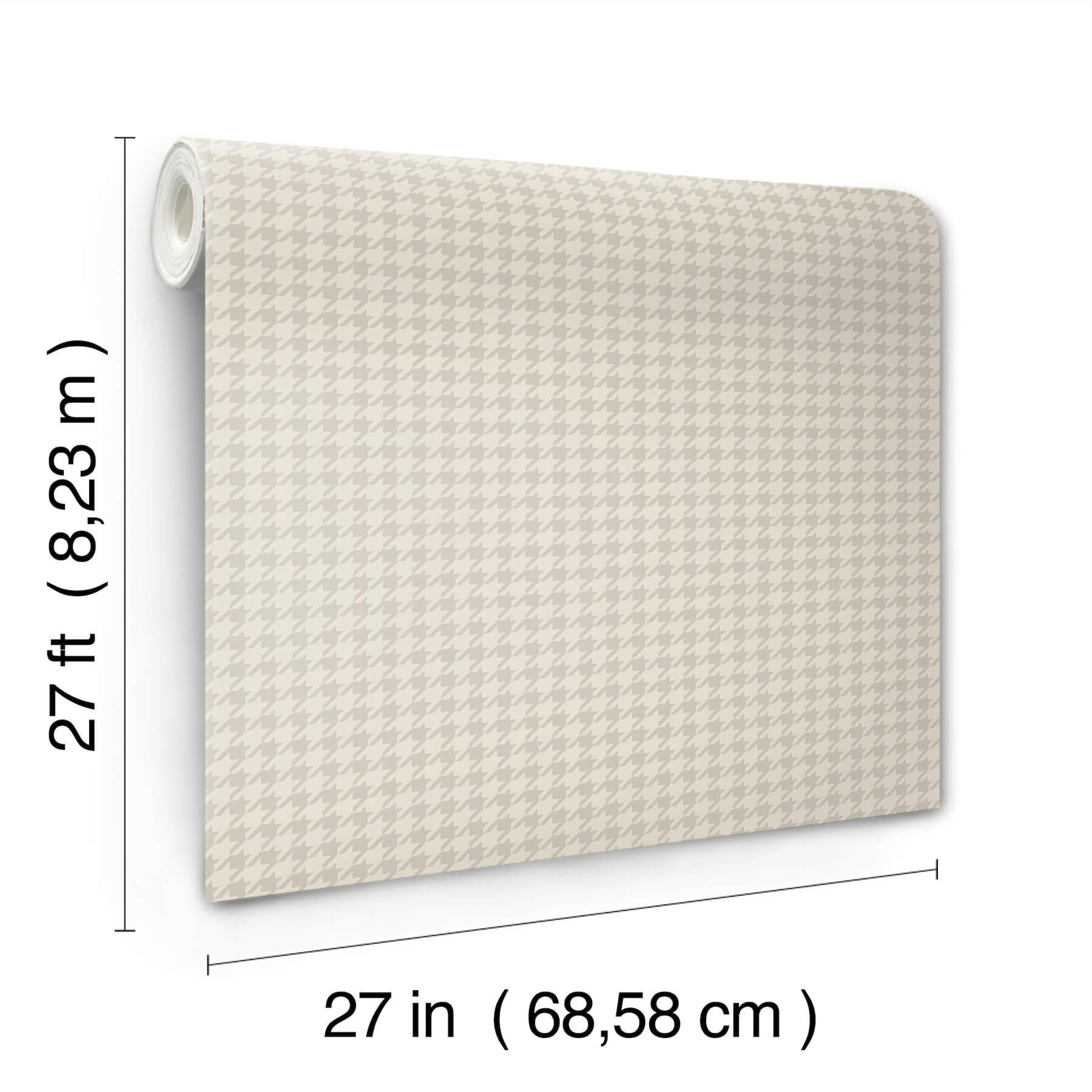 watson-light-grey-houndstooth-wallpaper-york-wallcoverings-4211-83562 - York Wallcoverings Wallpaper
