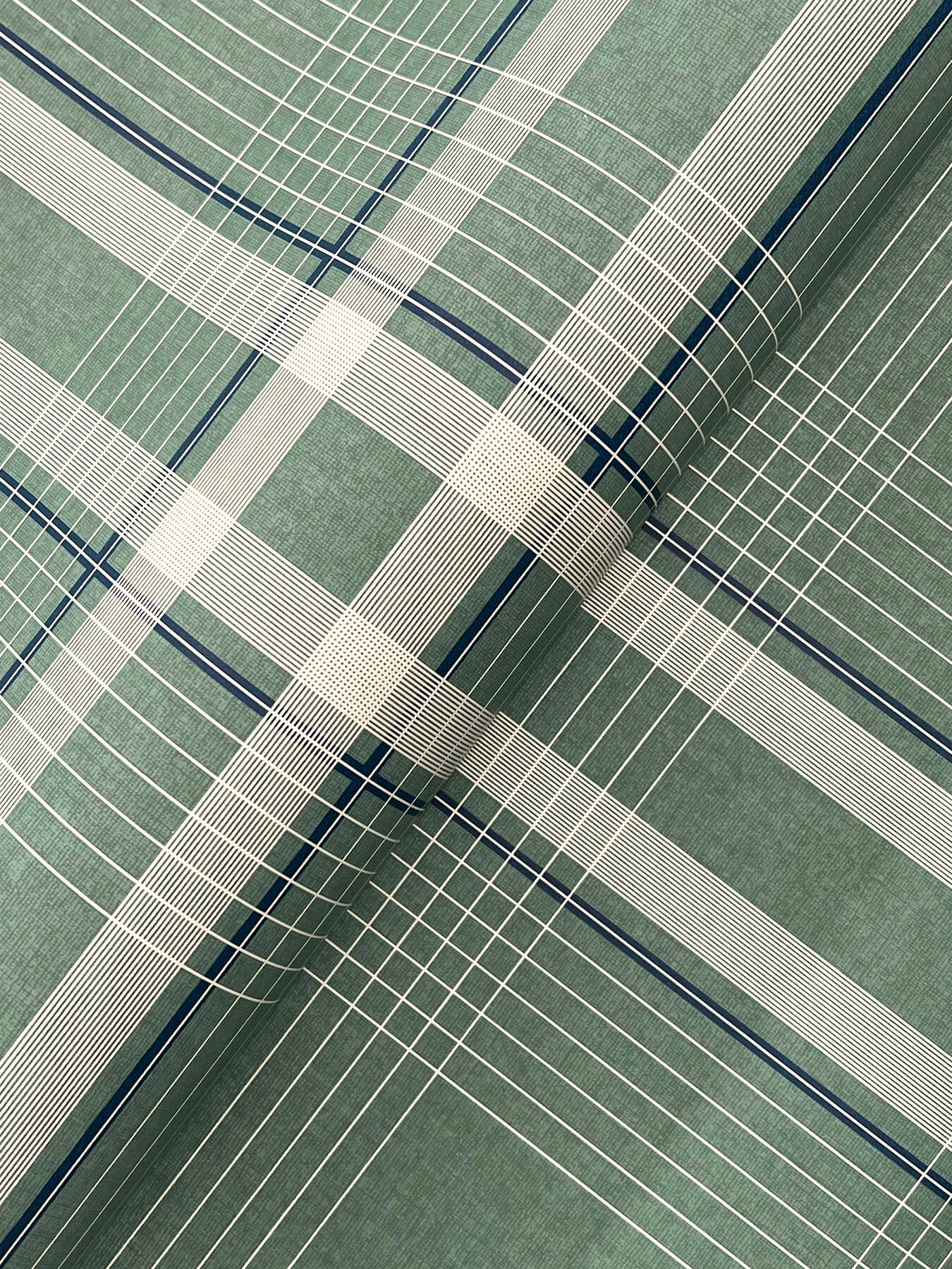 country-club-plaid-green-faux-linen-wallpaper-york-wallcoverings-4211-83563 - York Wallcoverings Wallpaper
