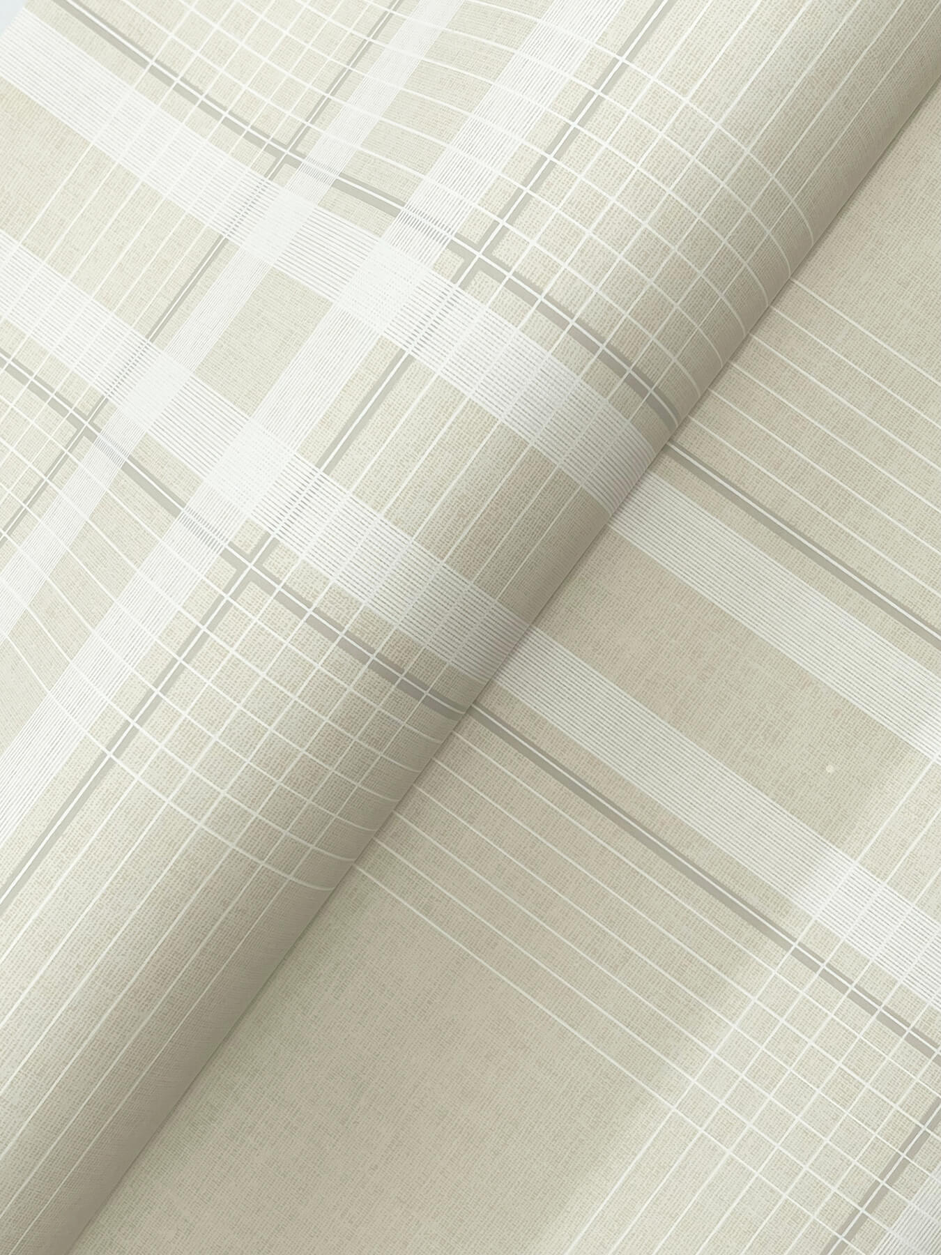 country-club-plaid-beige-faux-linen-wallpaper-york-wallcoverings-4211-83566 - York Wallcoverings Wallpaper
