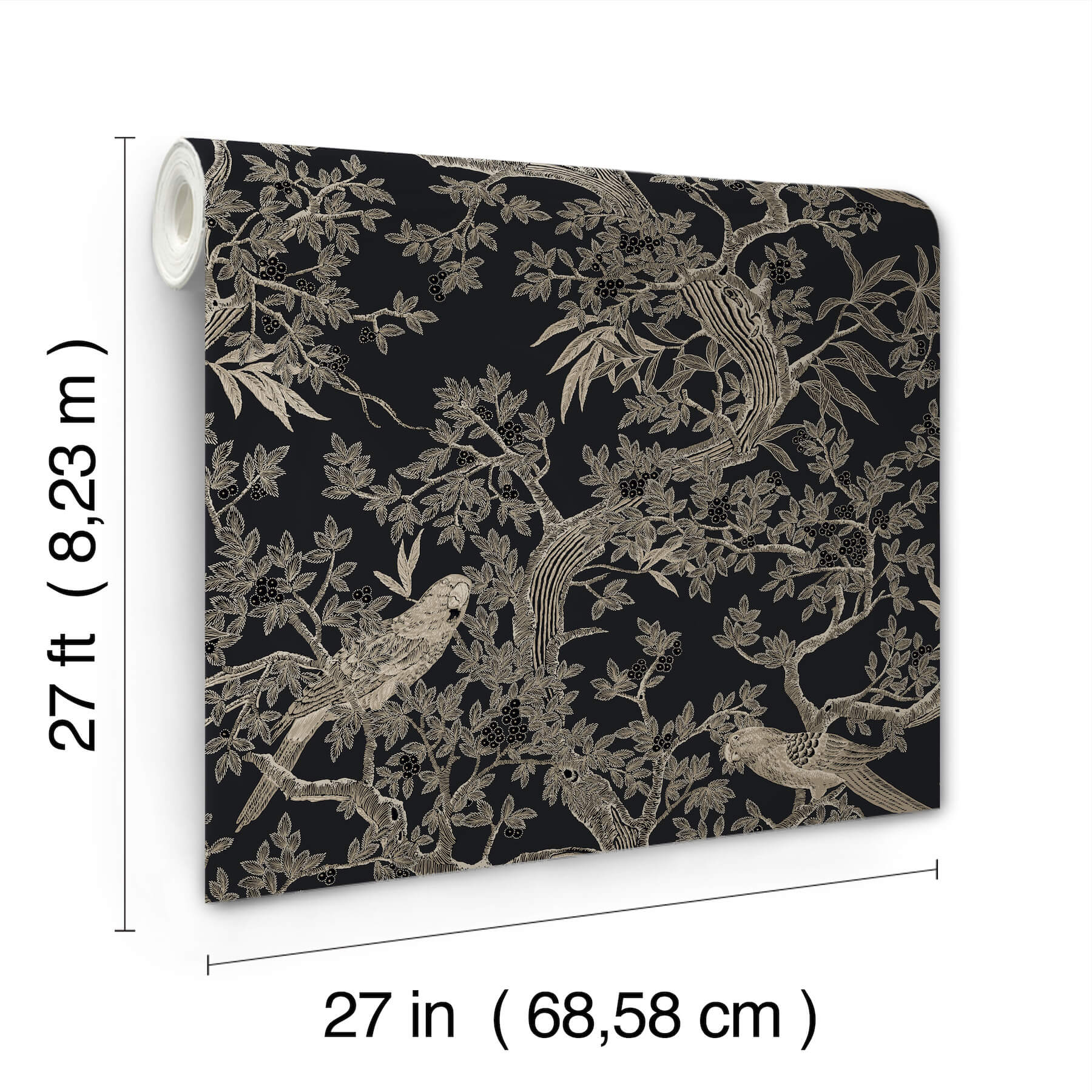 regal-ridge-black-trailing-tree-wallpaper-york-wallcoverings-4211-83570 - York Wallcoverings Wallpaper