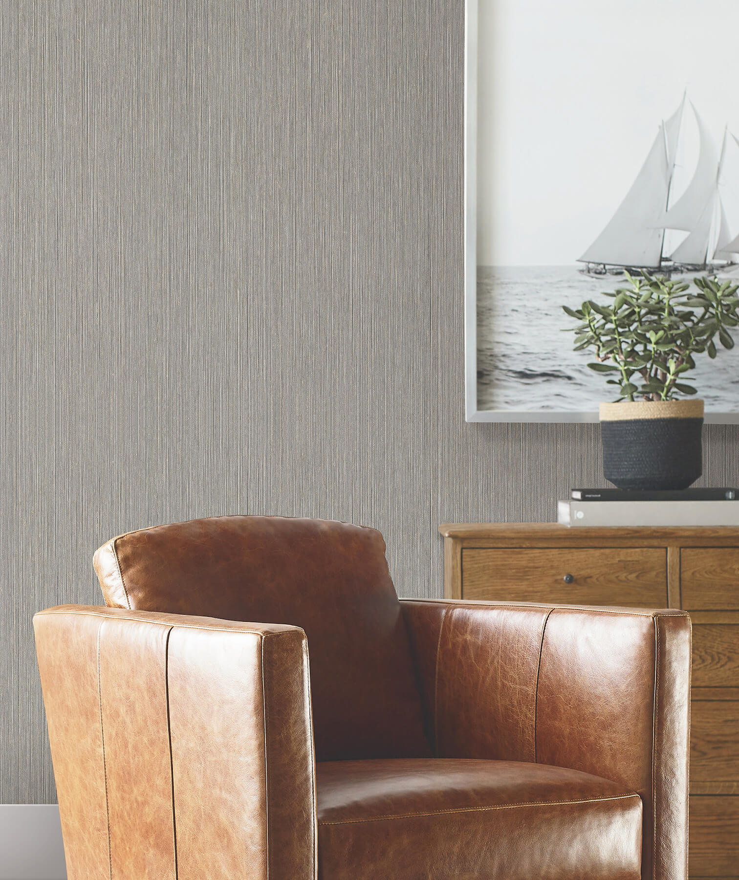 atticus-grey-string-wallpaper-york-wallcoverings-4211-83500 - York Wallcoverings Wallpaper