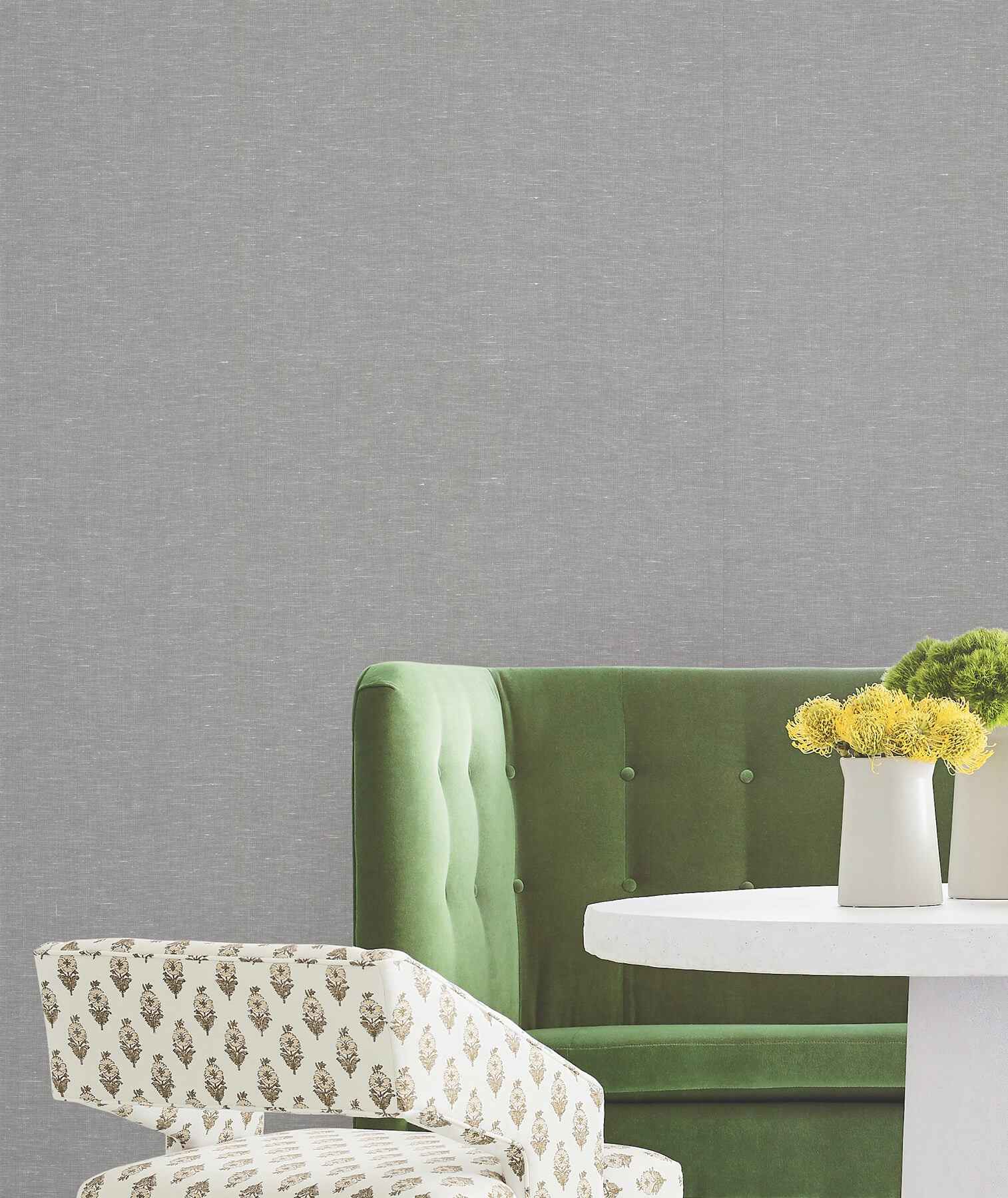 Hempfield Weave Charcoal Loomed Wallpaper - York Wallcoverings - LL4353 - York Wallcoverings Wallpaper