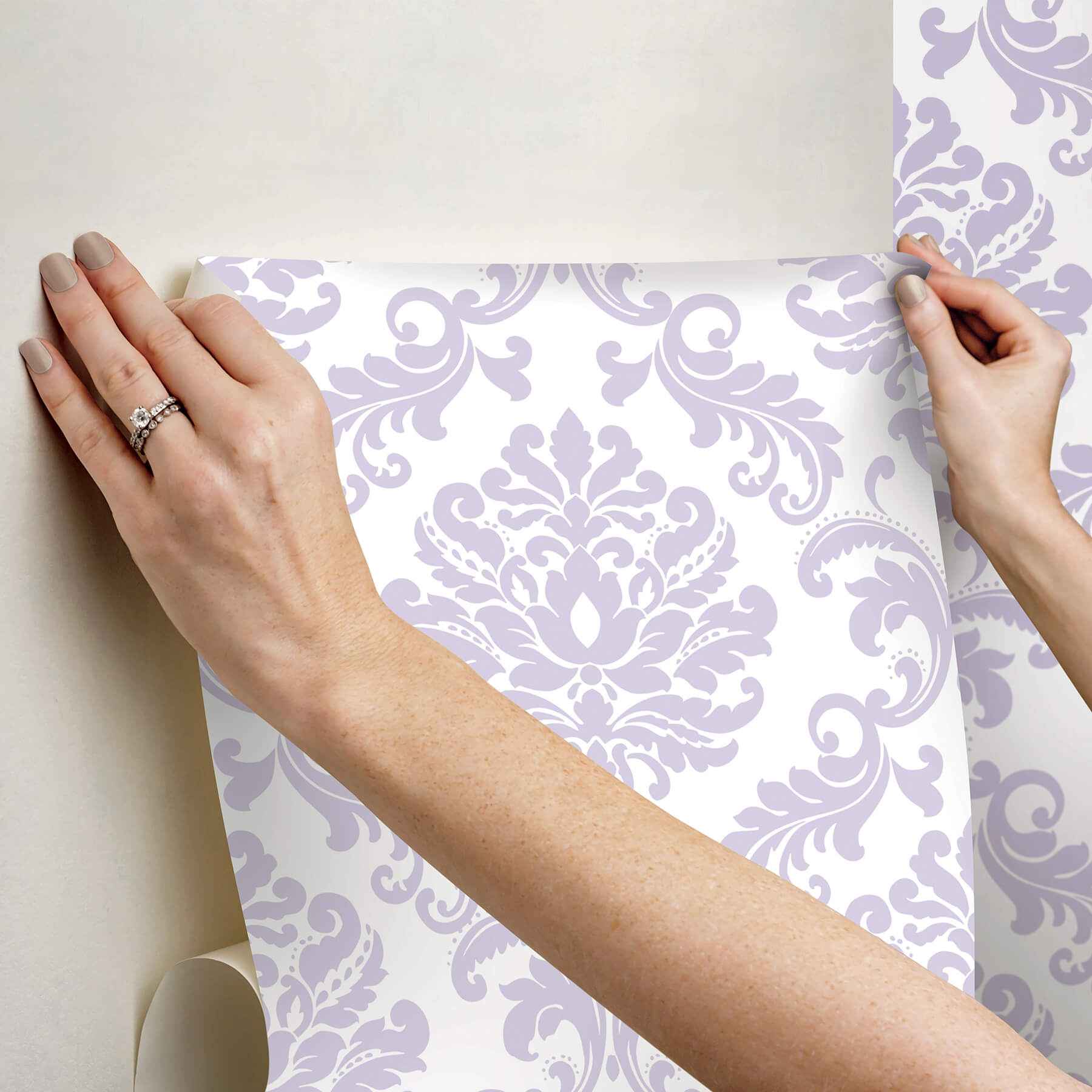 Purple Ariel Peel & Stick Wallpaper - York Wallcoverings - NU1396 - York Wallcoverings Wallpaper