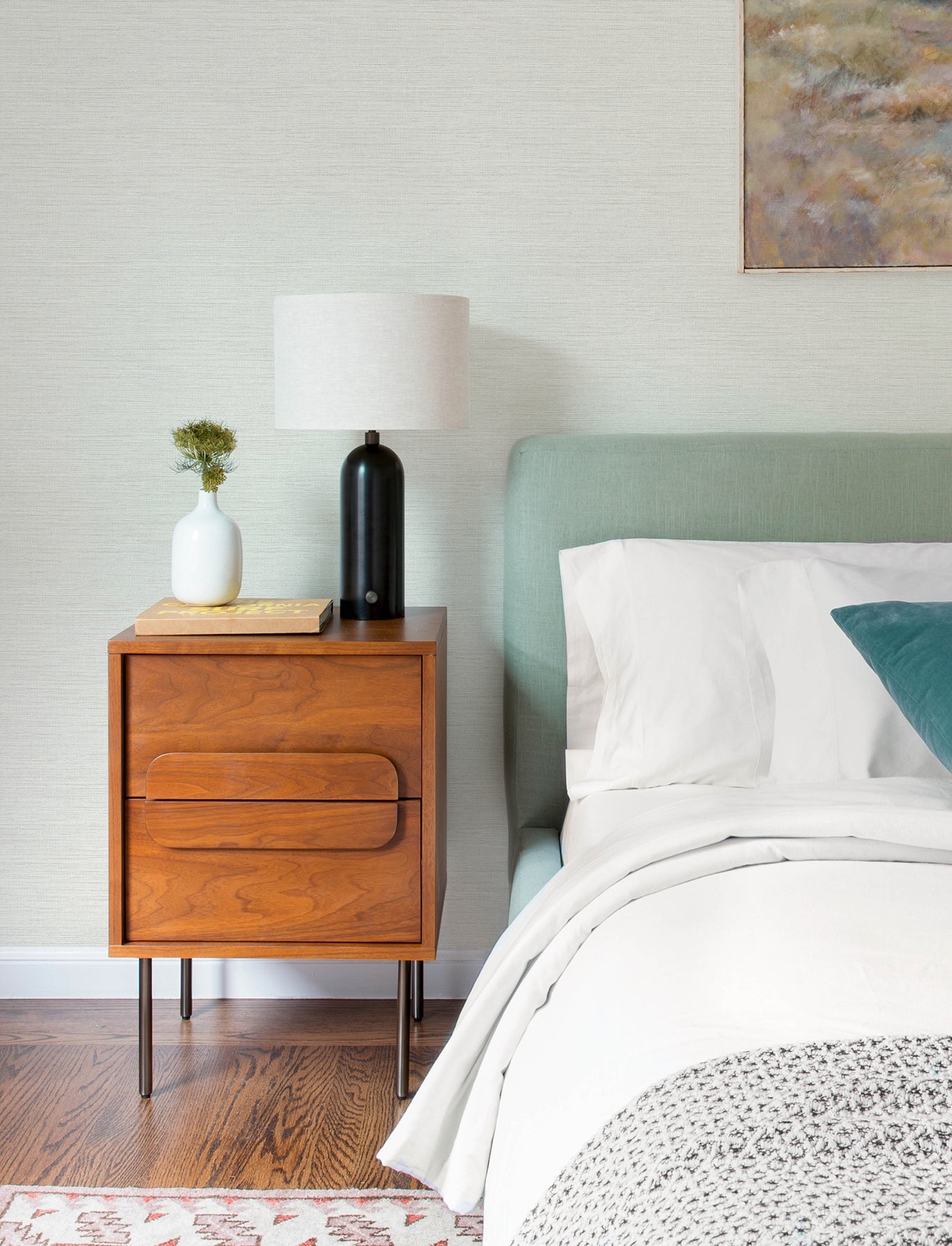 agave-light-grey-faux-grasscloth-wallpaper-york-wallcoverings-4197-24281 - York Wallcoverings Wallpaper