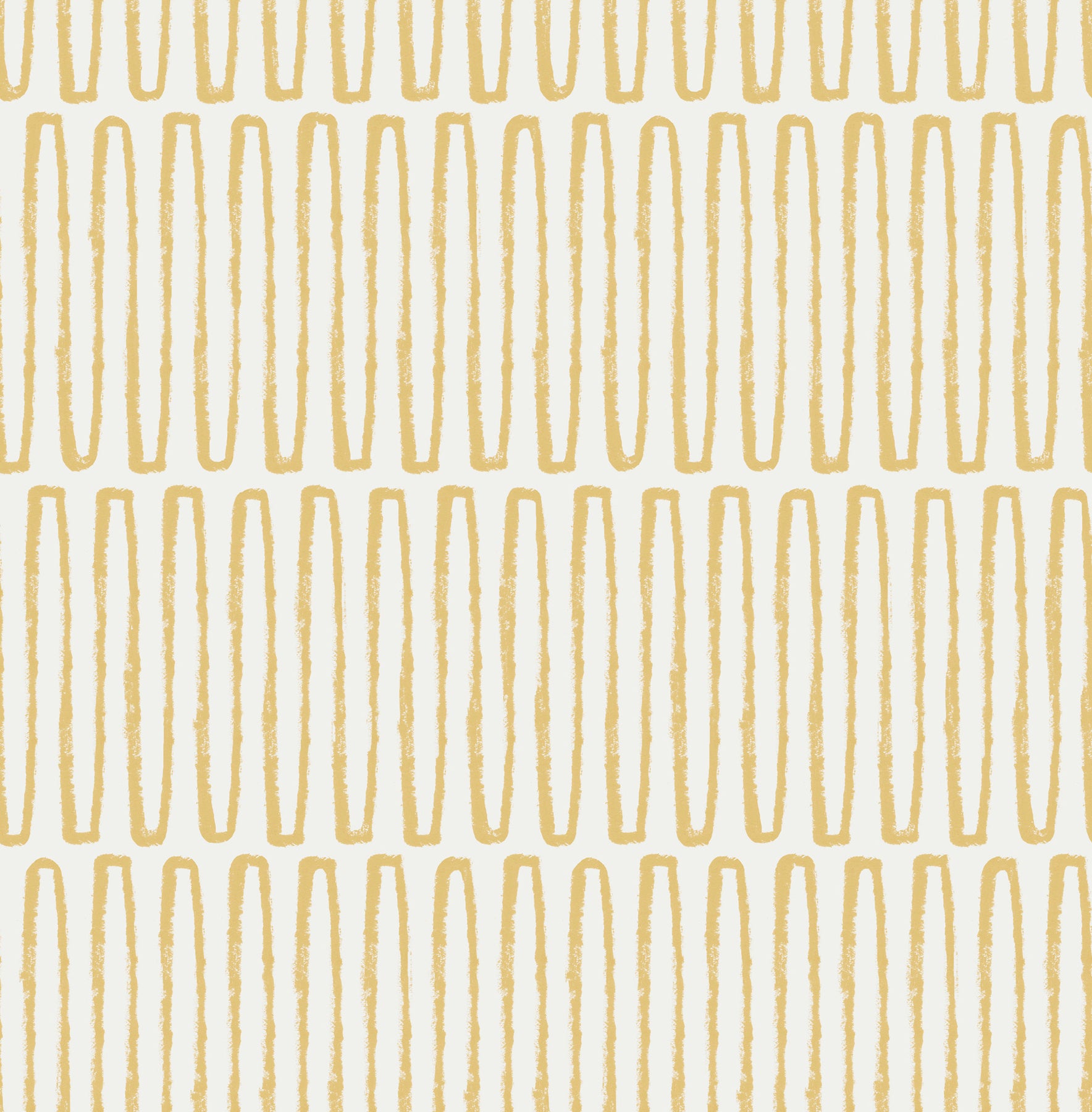 Lars Mustard Retro Wave Wallpaper - York Wallcoverings - 4197-26500 - York Wallcoverings Wallpaper