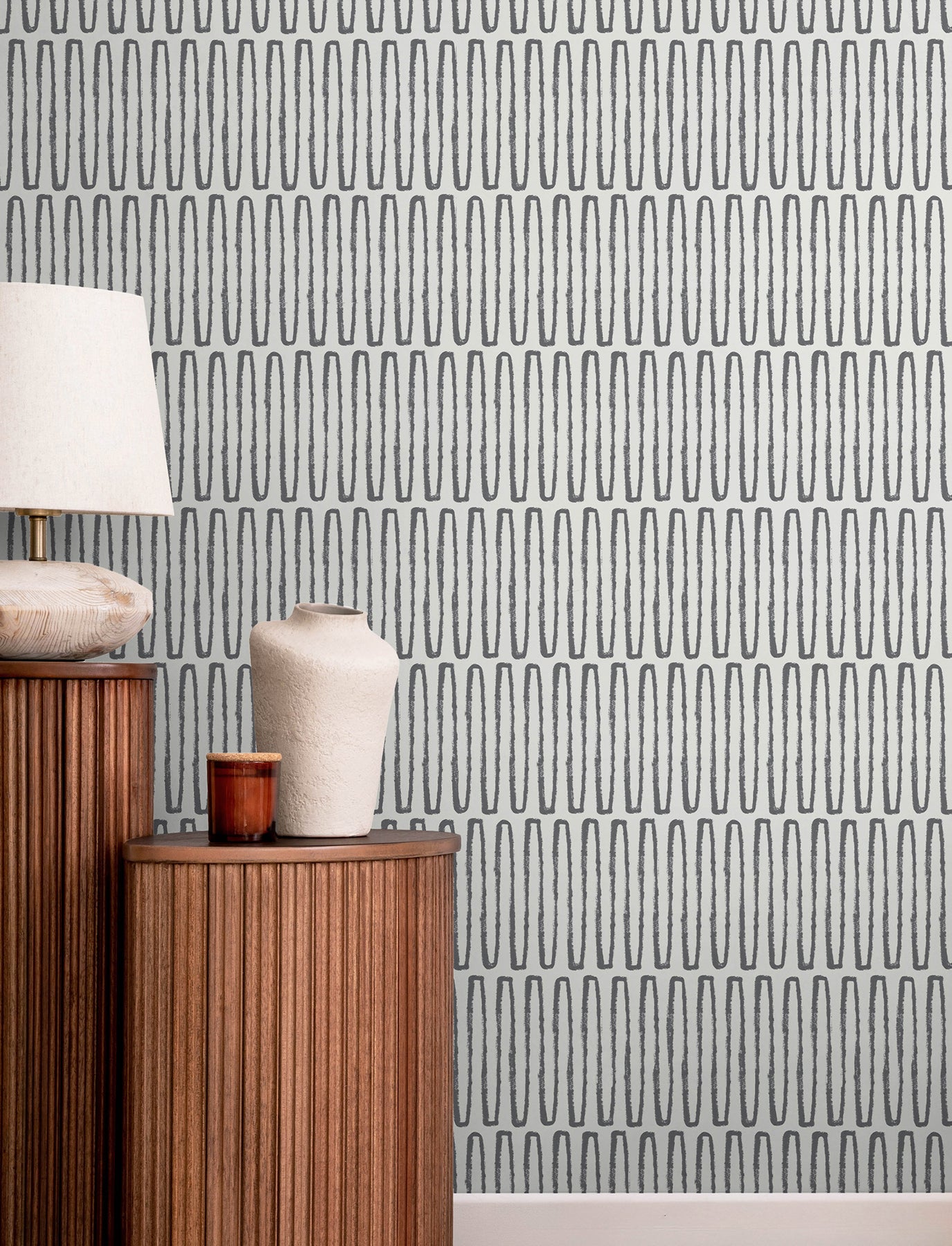 lars-charcoal-retro-wave-wallpaper-york-wallcoverings-4197-26501 - York Wallcoverings Wallpaper