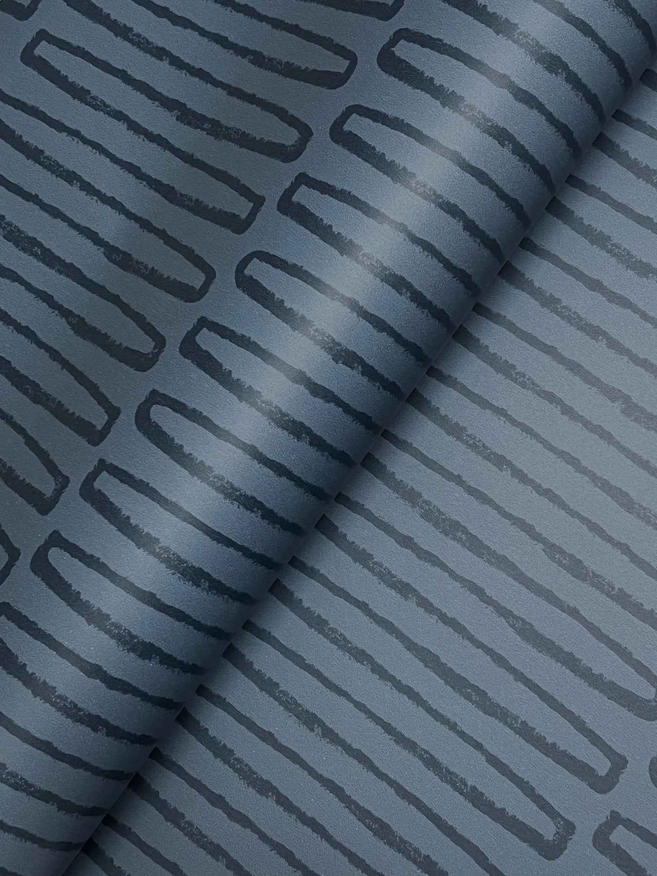 Lars Navy Retro Wave Wallpaper - York Wallcoverings - 4197-26502 - York Wallcoverings Wallpaper