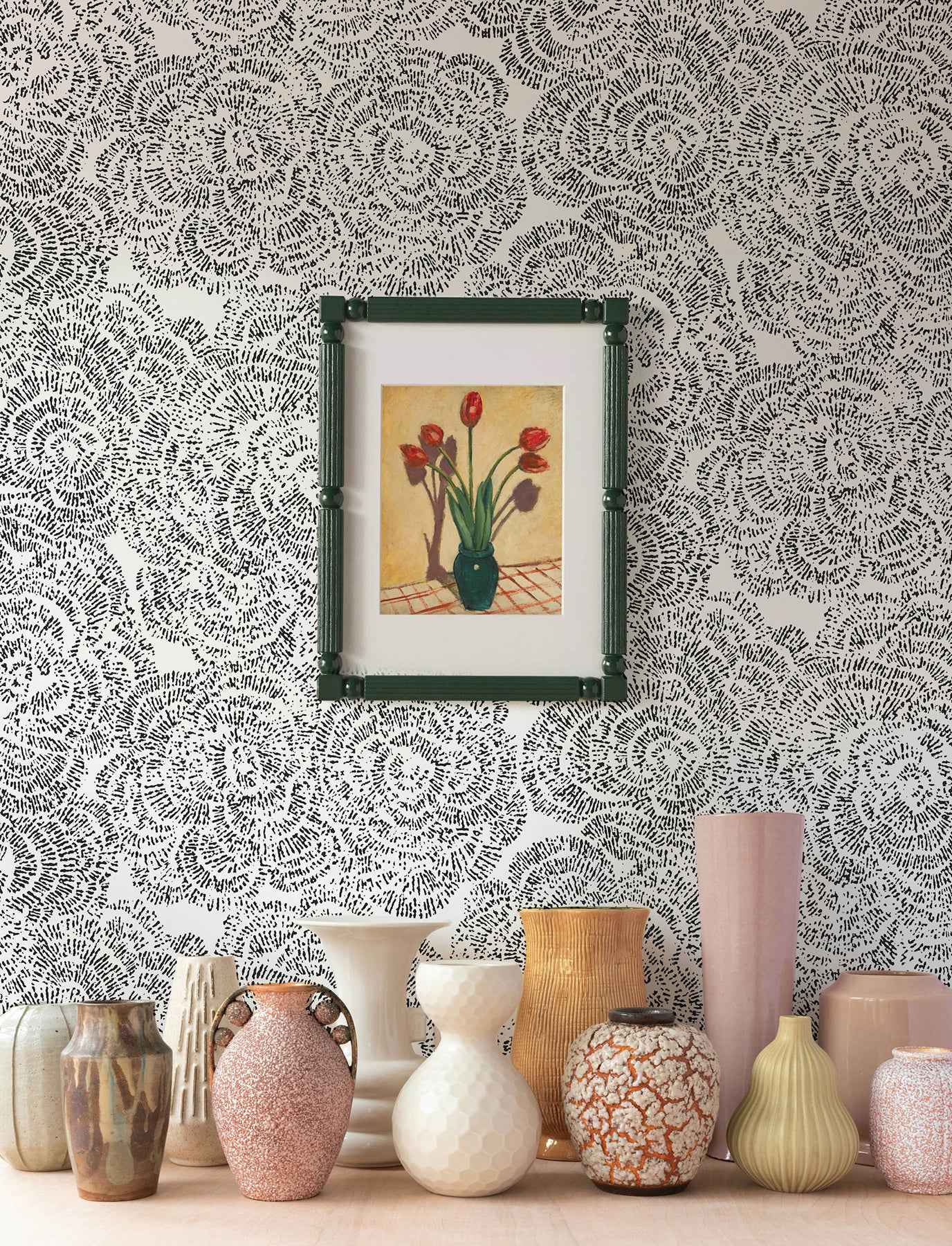 Ambroise Black Abstract Floral Wallpaper - York Wallcoverings - 4197-27854 - York Wallcoverings Wallpaper