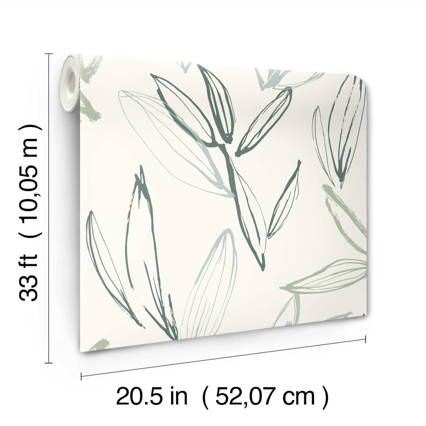 kenia-green-leaf-toss-wallpaper-york-wallcoverings-4197-27856 - York Wallcoverings Wallpaper