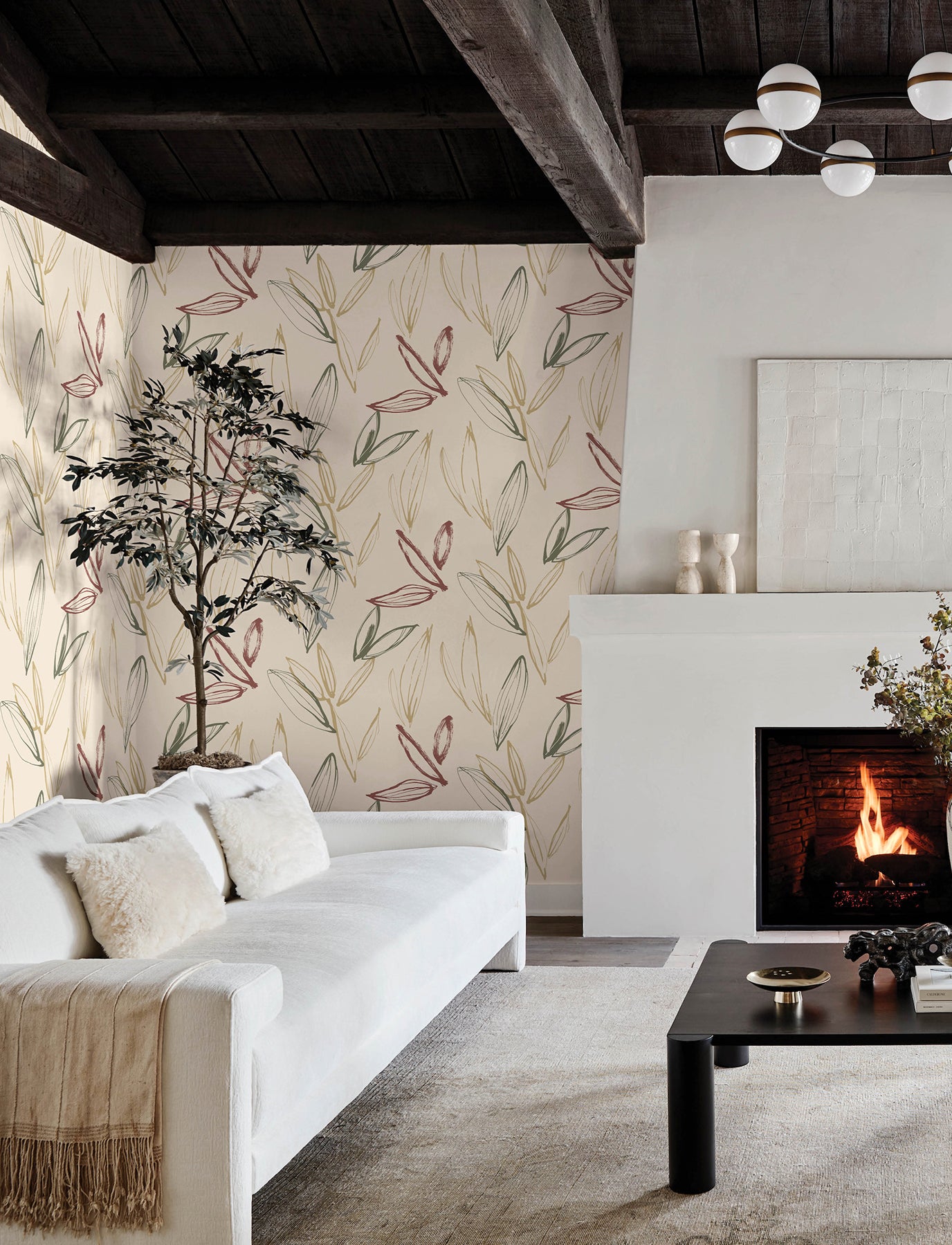 kenia-multicolor-leaf-toss-wallpaper-york-wallcoverings-4197-27858 - York Wallcoverings Wallpaper