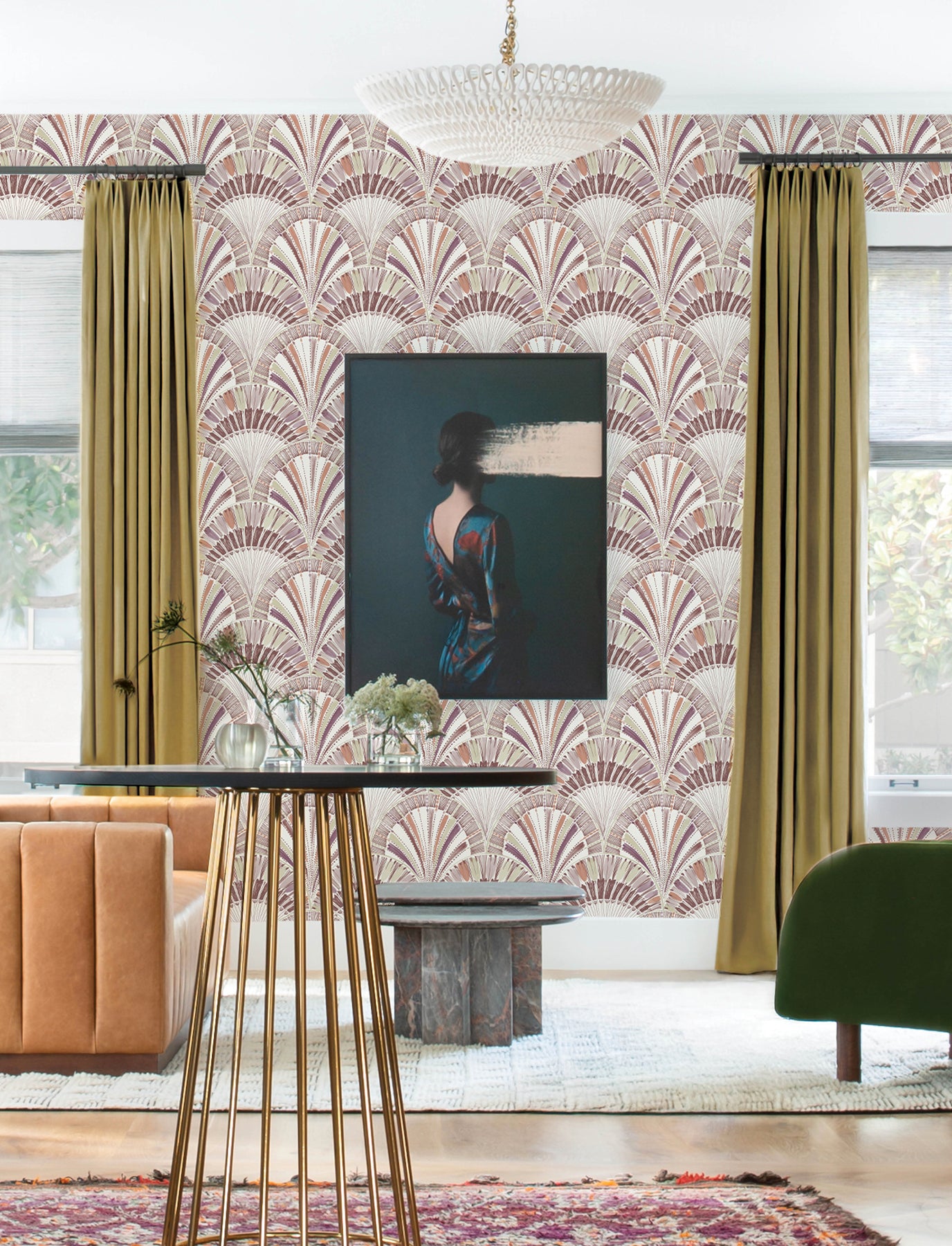 myla-raspberry-fanning-reeds-wallpaper-york-wallcoverings-4197-27863 - York Wallcoverings Wallpaper