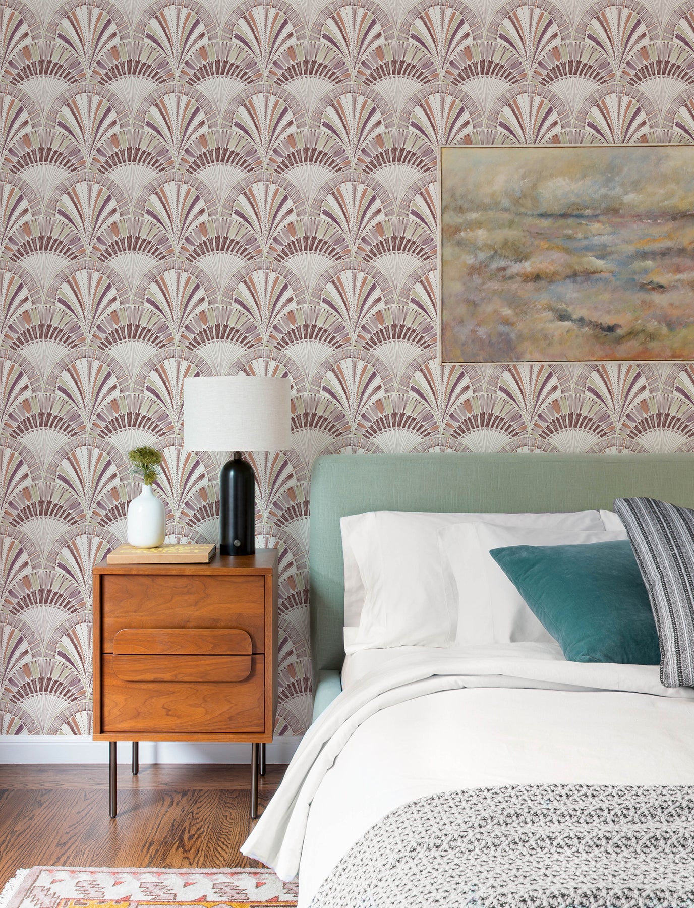 myla-raspberry-fanning-reeds-wallpaper-york-wallcoverings-4197-27863 - York Wallcoverings Wallpaper