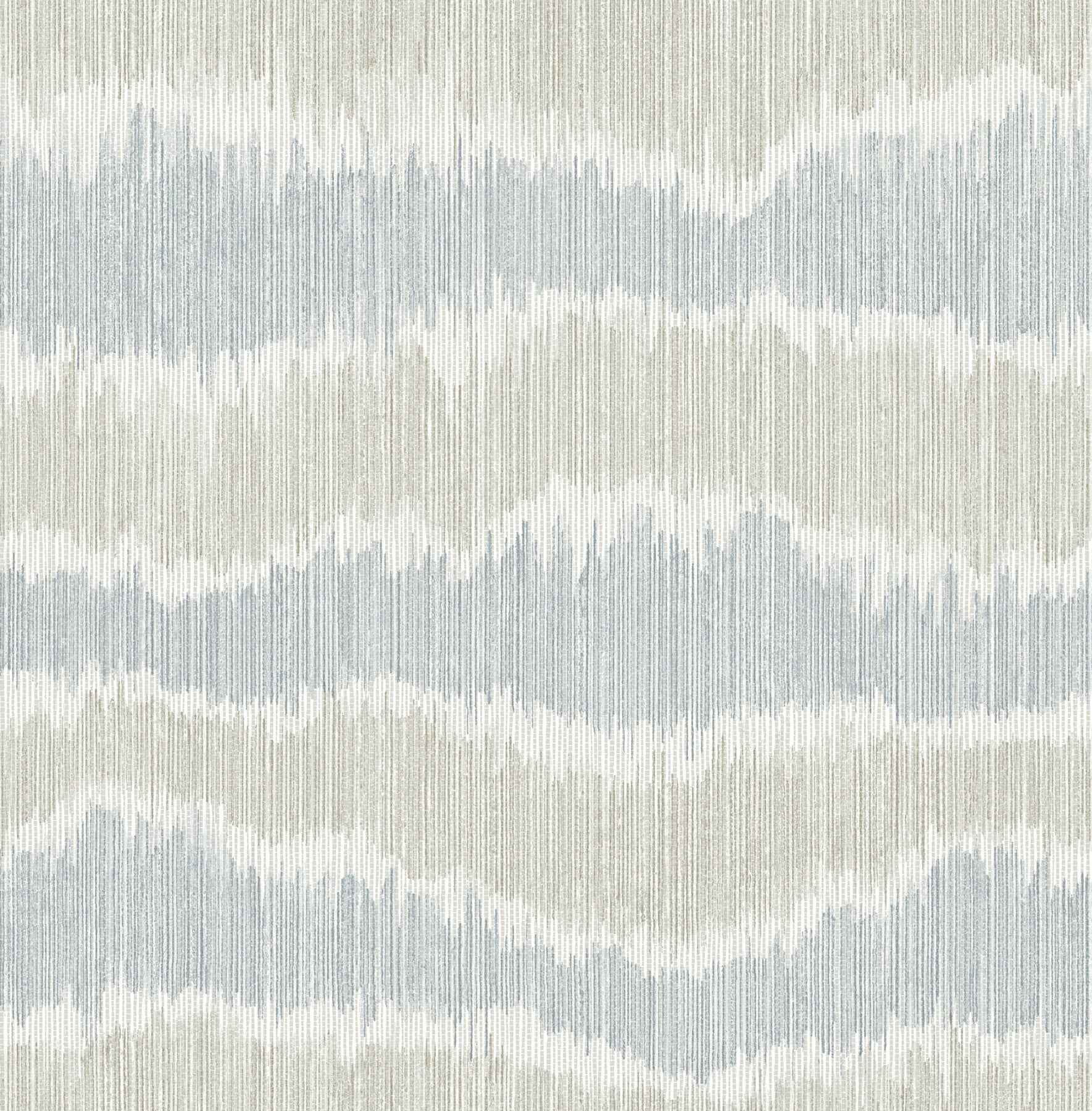 Wiggle Sky Blue Ikat Stripe Wallpaper - York Wallcoverings - 4197-27865 - York Wallcoverings Wallpaper
