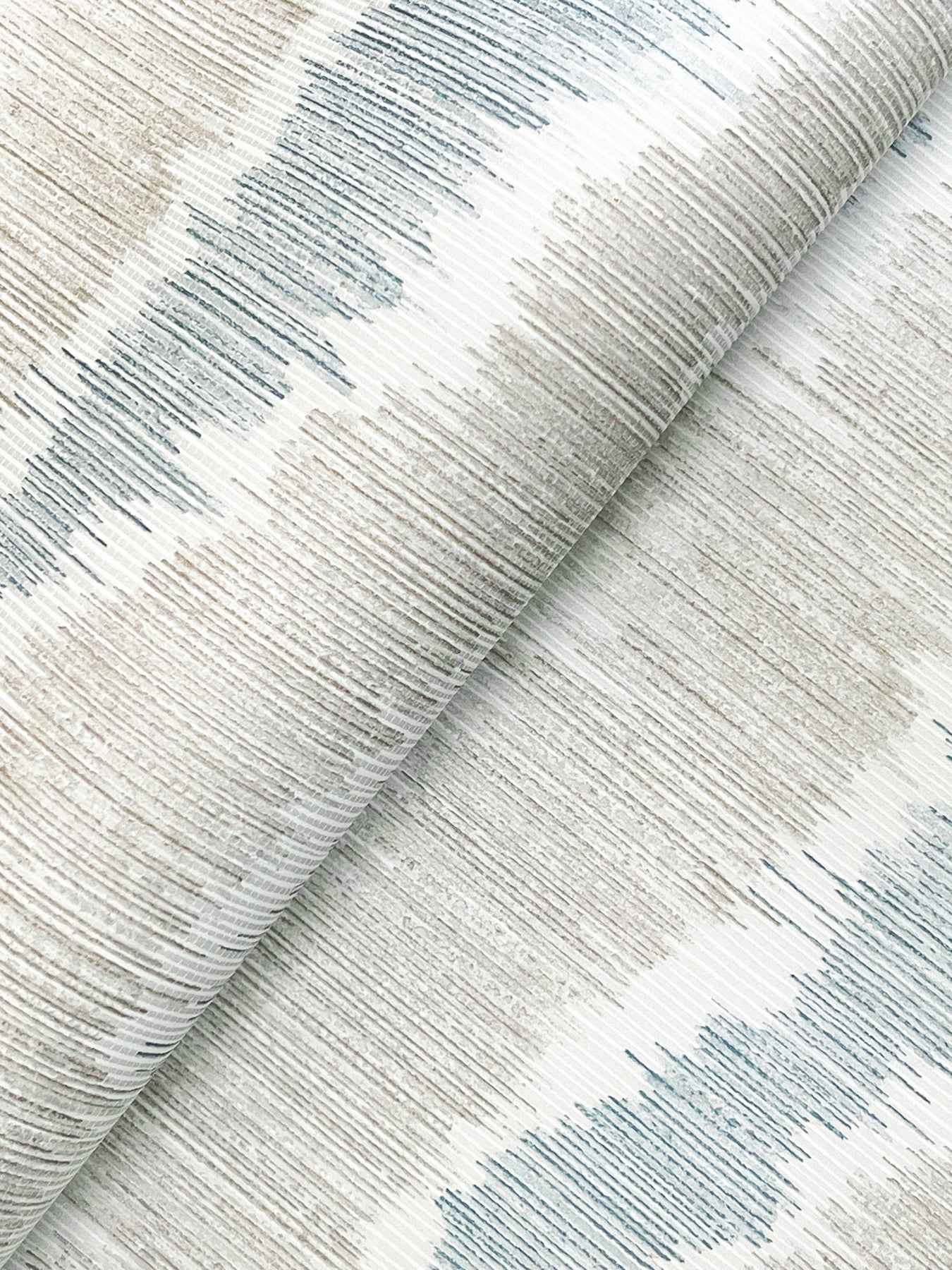 Wiggle Sky Blue Ikat Stripe Wallpaper - York Wallcoverings - 4197-27865 - York Wallcoverings Wallpaper