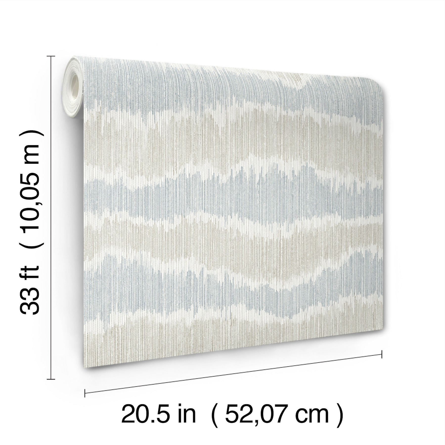 wiggle-sky-blue-ikat-stripe-wallpaper-york-wallcoverings-4197-27865 - York Wallcoverings Wallpaper