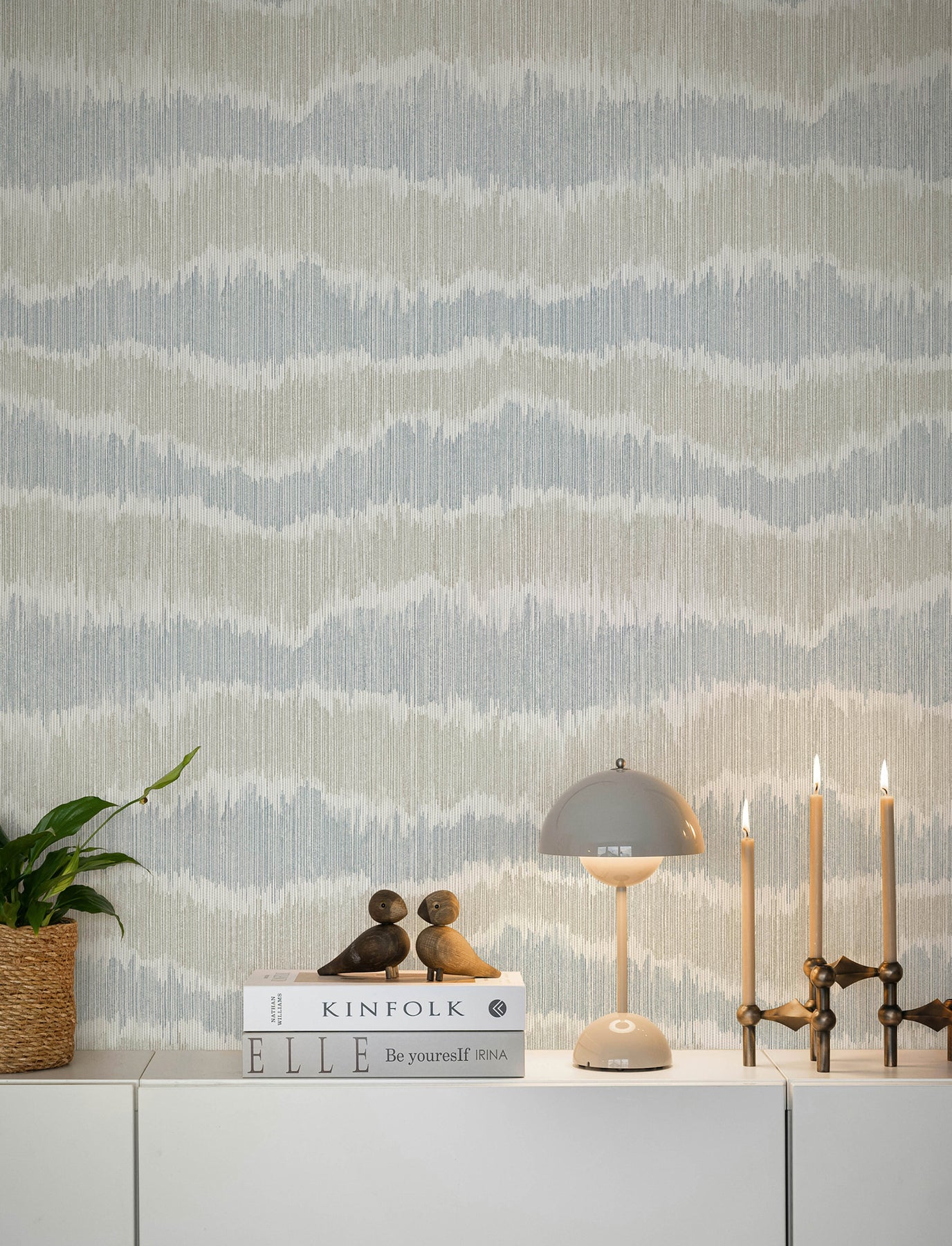 wiggle-sky-blue-ikat-stripe-wallpaper-york-wallcoverings-4197-27865 - York Wallcoverings Wallpaper