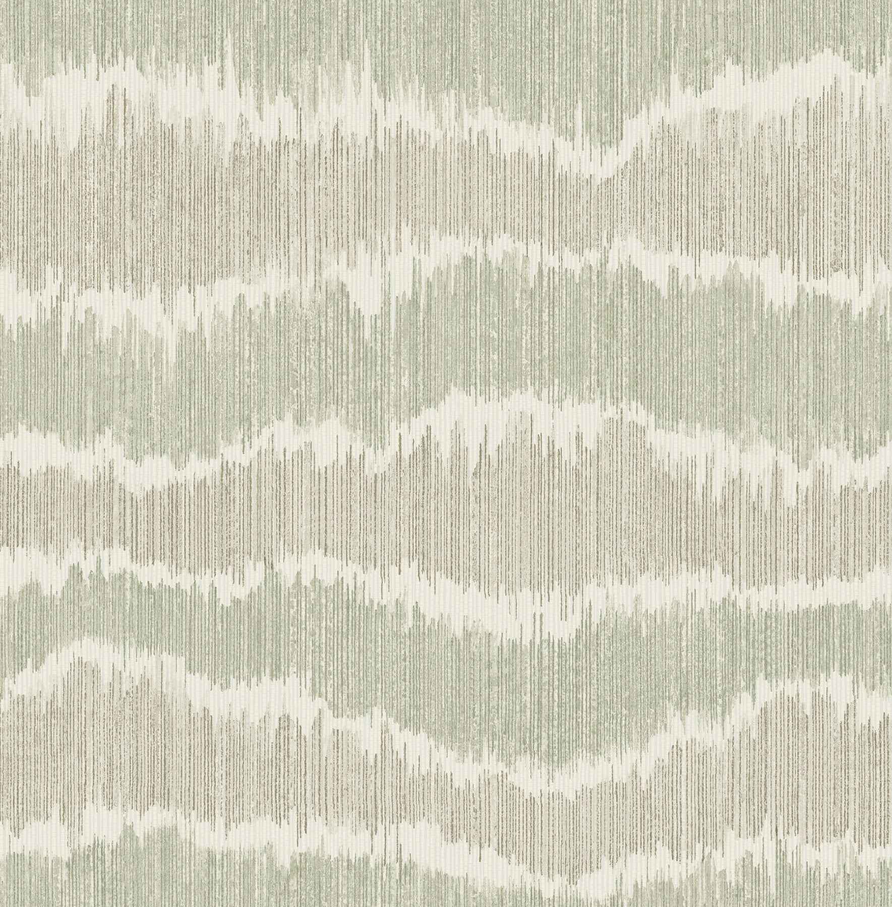 Wiggle Green Ikat Stripe Wallpaper - York Wallcoverings - 4197-27866 - York Wallcoverings Wallpaper