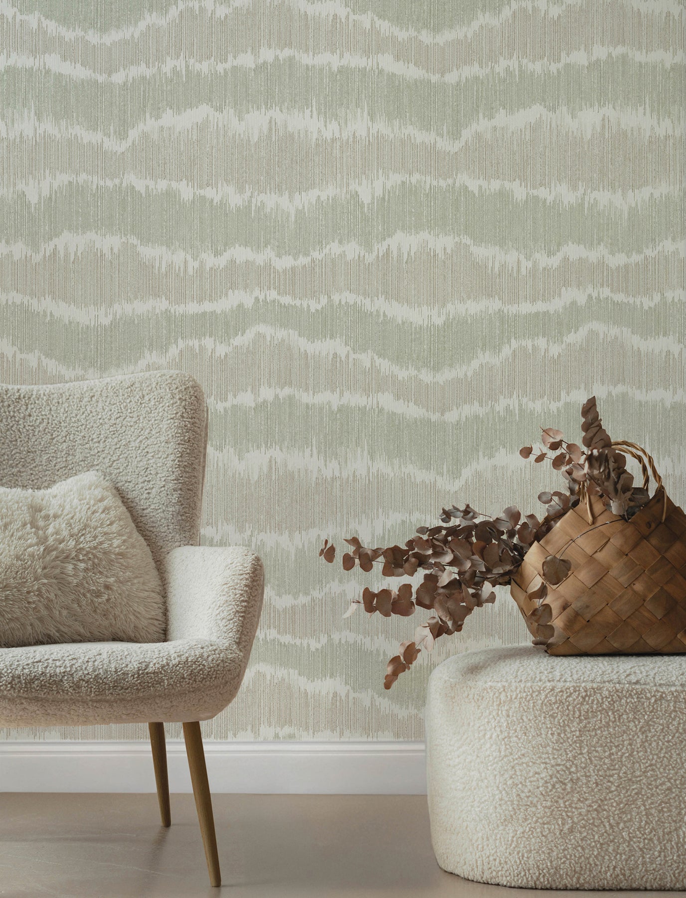 wiggle-green-ikat-stripe-wallpaper-york-wallcoverings-4197-27866 - York Wallcoverings Wallpaper