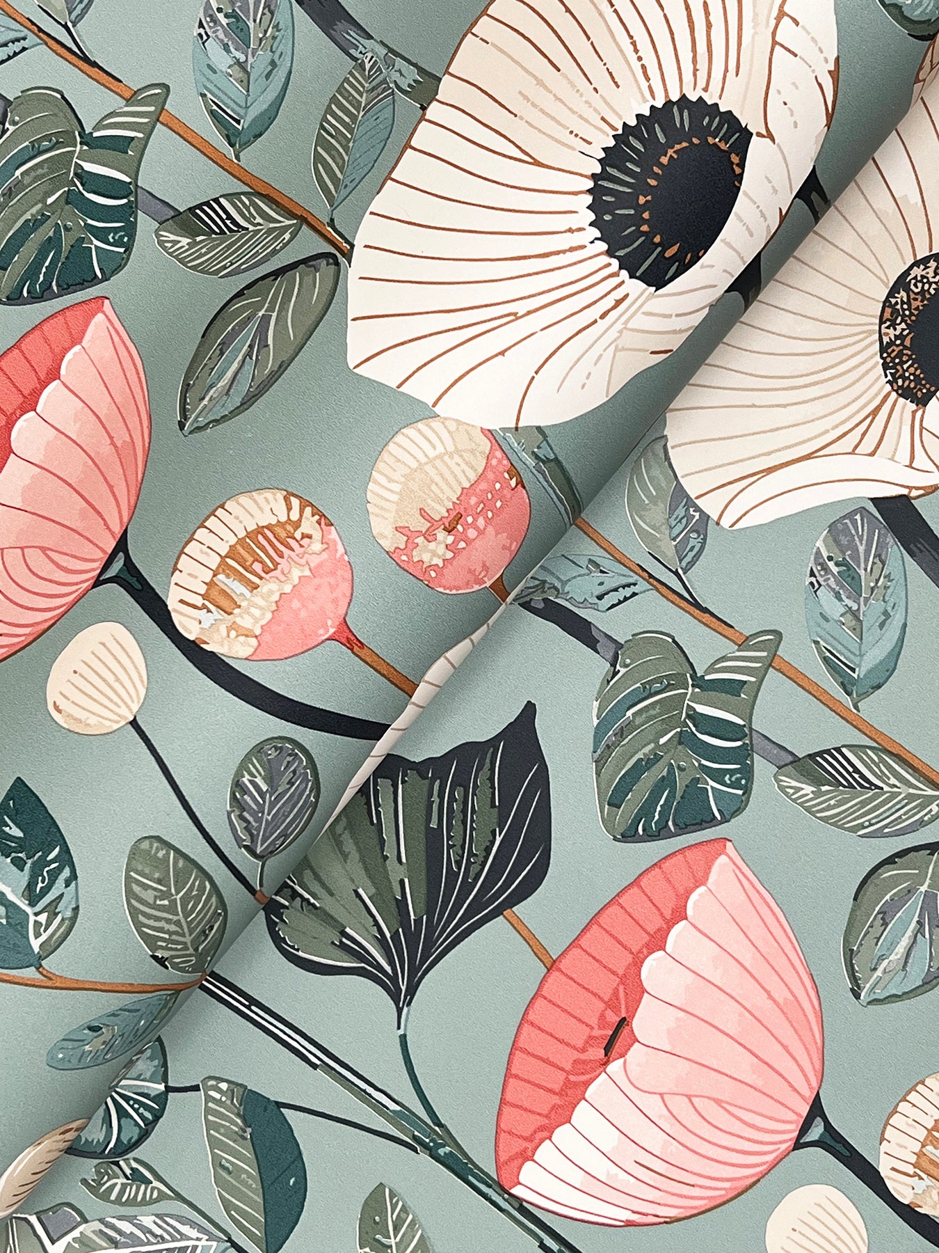 mindra-light-blue-floral-trail-wallpaper-york-wallcoverings-4197-27872 - York Wallcoverings Wallpaper