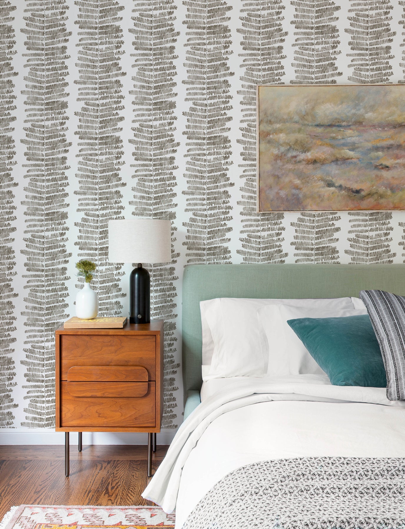 lumis-grey-fern-stripe-wallpaper-york-wallcoverings-4197-27879 - York Wallcoverings Wallpaper