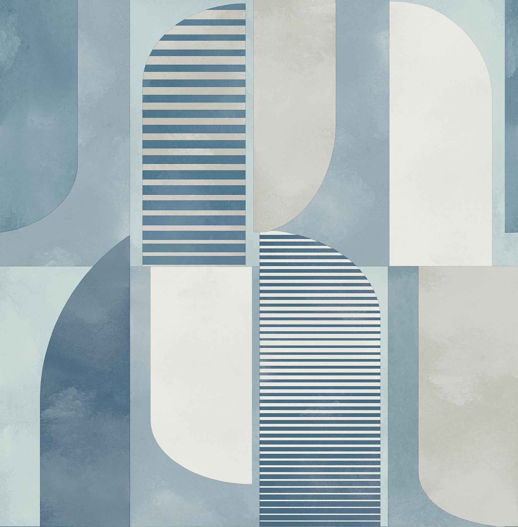 Otto Blue Abstract Geometric Wallpaper - York Wallcoverings - 4197-27880 - York Wallcoverings Wallpaper