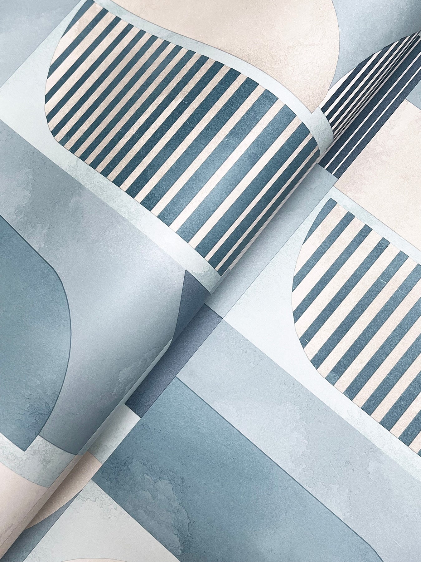 otto-blue-abstract-geometric-wallpaper-york-wallcoverings-4197-27880 - York Wallcoverings Wallpaper